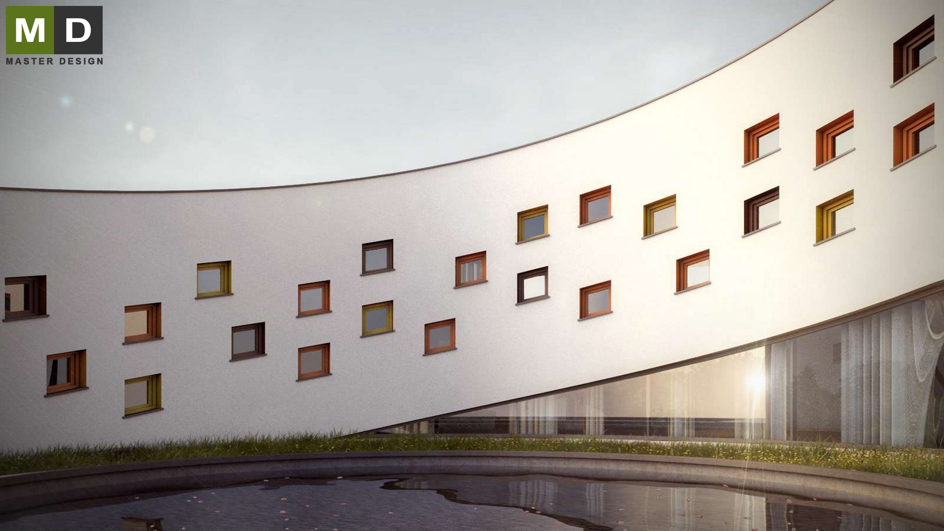 Vizualizace 3 - Luxusní atypická vila do oblouku - Hradec Králové Vizualizace 3 - Luxusní atypická vila do oblouku - Hradec Králové