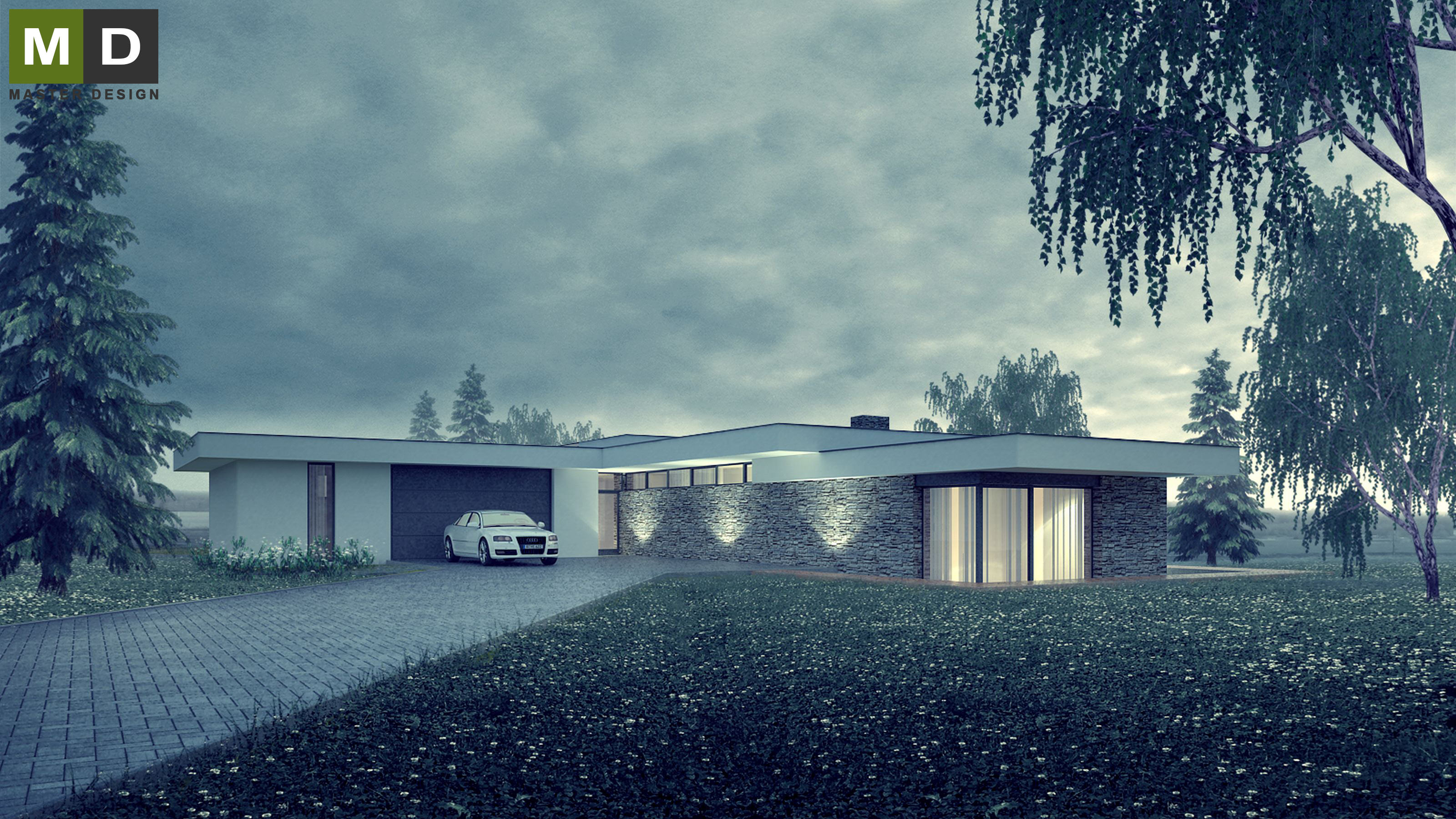Vizualizace 3 - Luxusní přízemní vila u rybníka - Mýto u Rokycan Vizualizace 3 - Luxusní přízemní vila u rybníka - Mýto u Rokycan