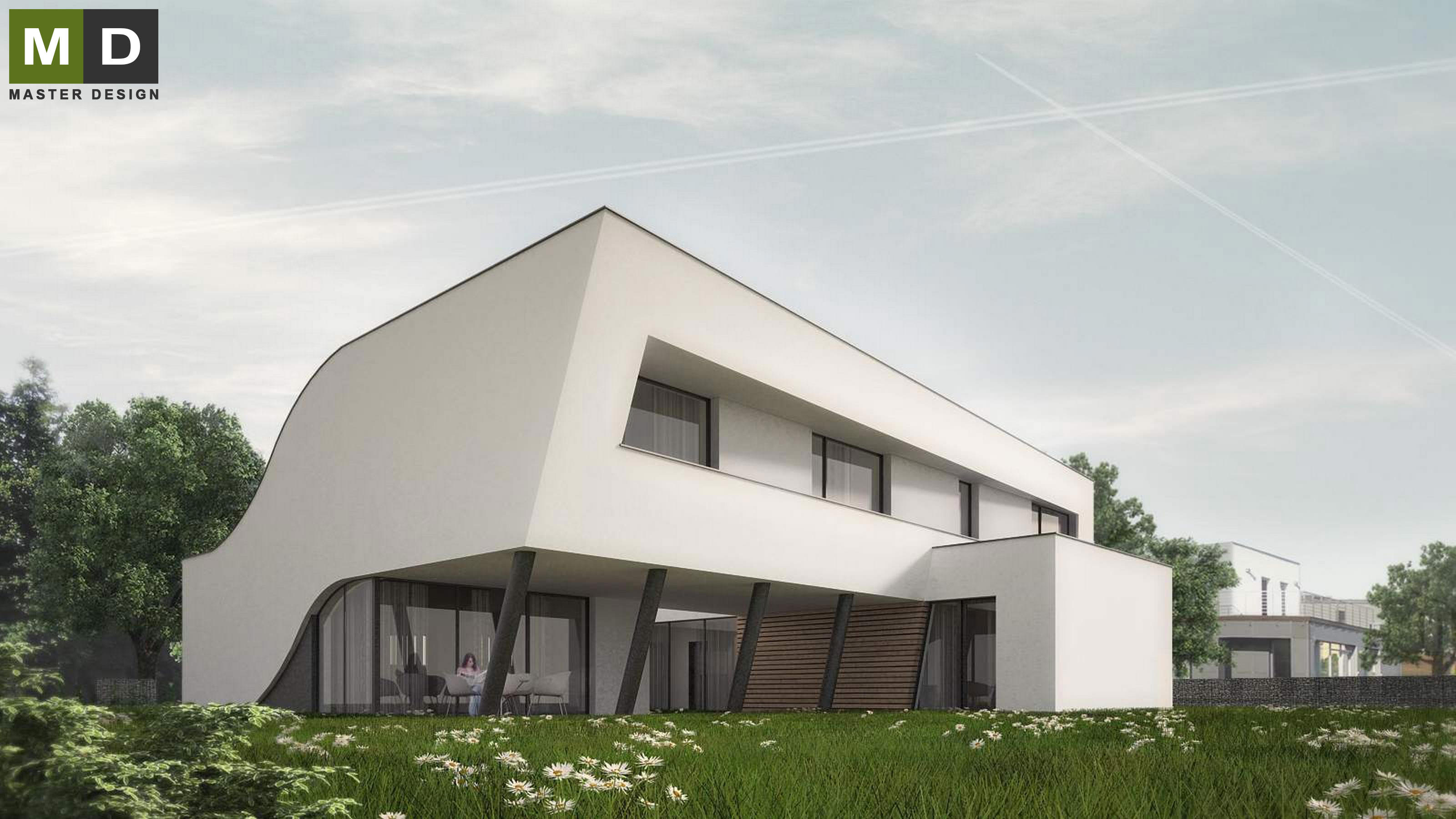 Vizualizace 1 - Luxusní atriový dům s elegantními křivkami - Stará Bělá v Ostravě Vizualizace 1 - Luxusní atriový dům s elegantními křivkami - Stará Bělá v Ostravě