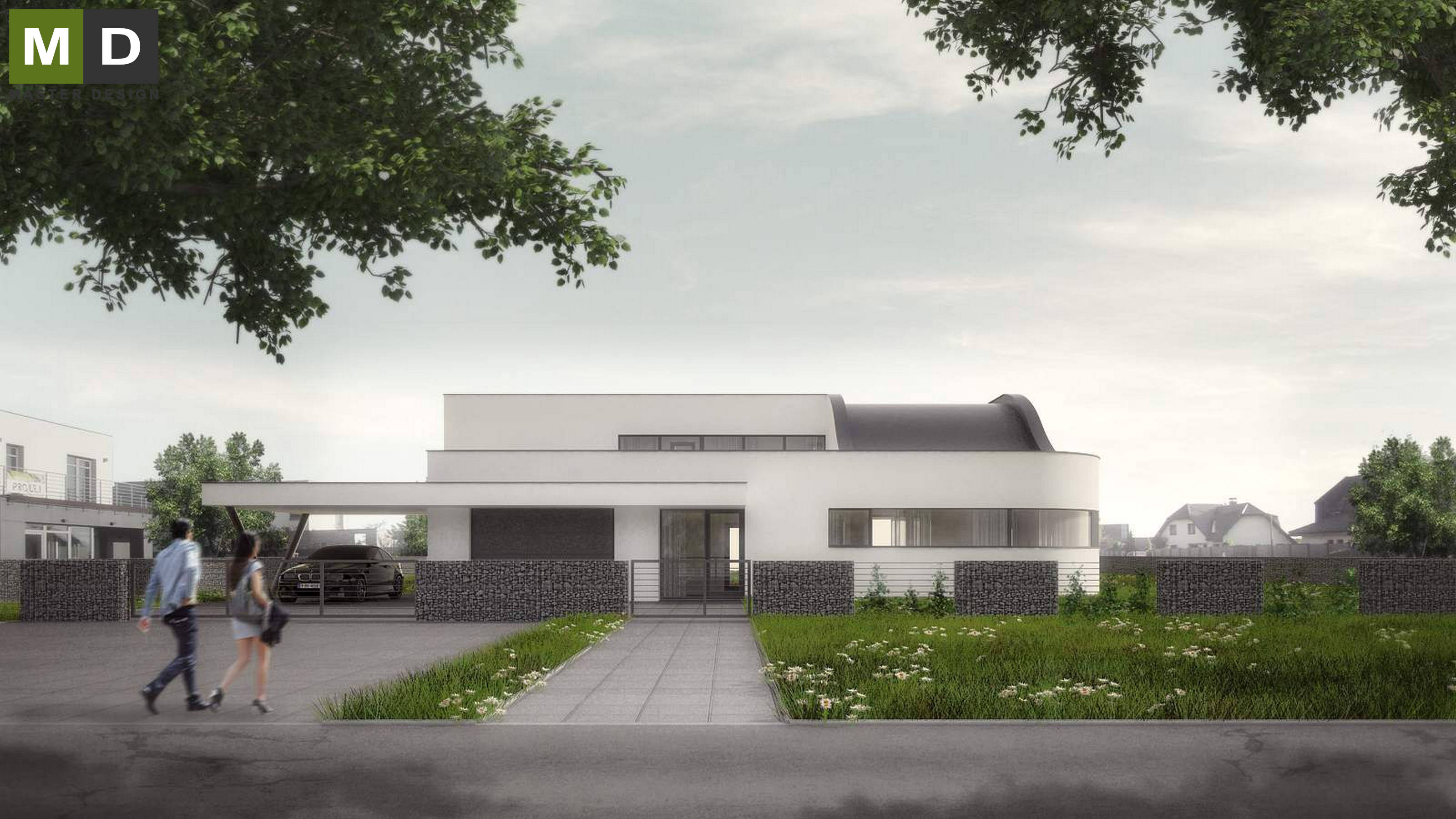 Vizualizace 3 - Luxusní atriový dům s elegantními křivkami - Stará Bělá v Ostravě Vizualizace 3 - Luxusní atriový dům s elegantními křivkami - Stará Bělá v Ostravě