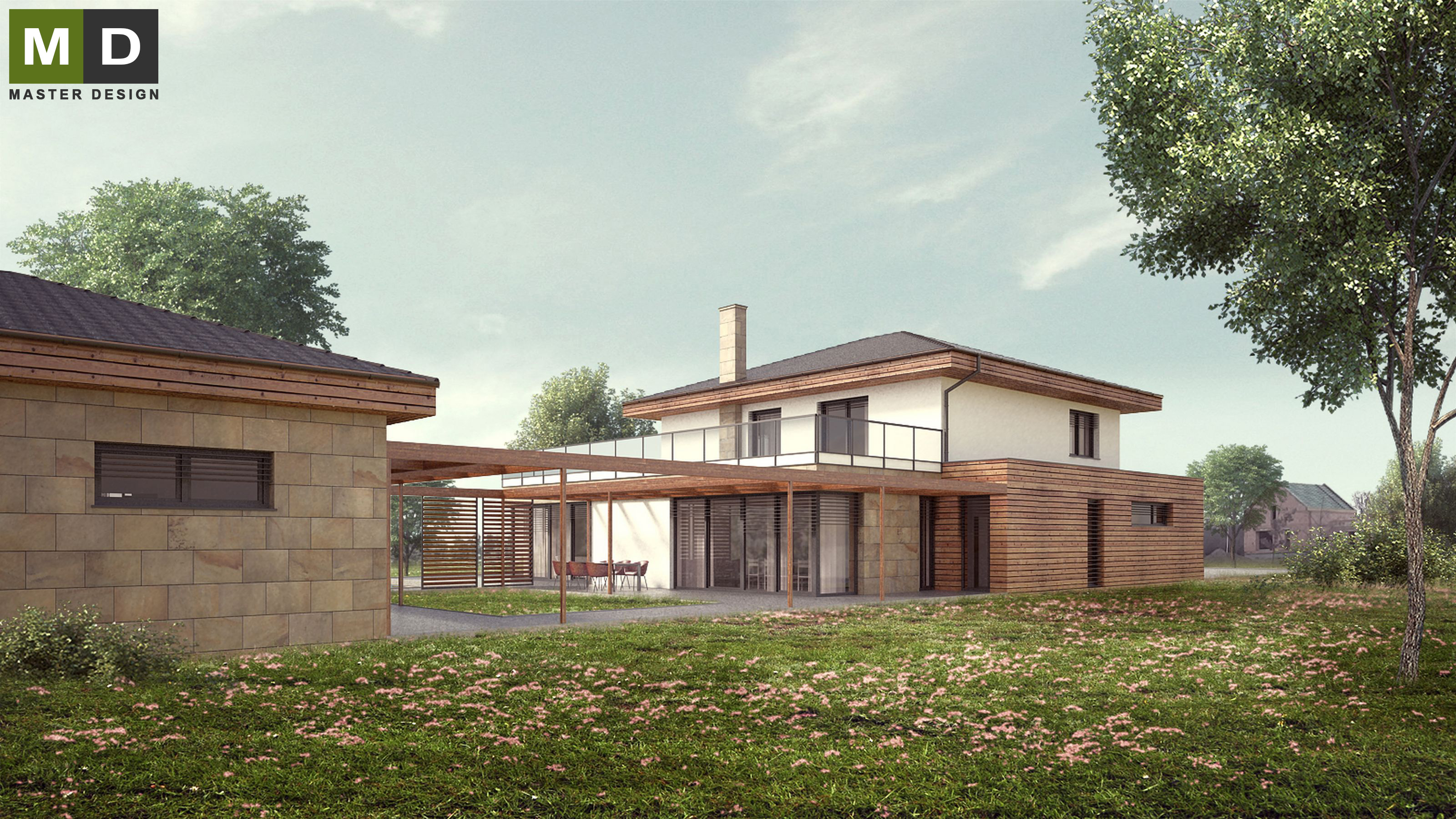 Vizualizace 4 - Luxusní dvoupatrový dům s vlastním wellness - Vysoký Újezd Vizualizace 4 - Luxusní dvoupatrový dům s vlastním wellness - Vysoký Újezd