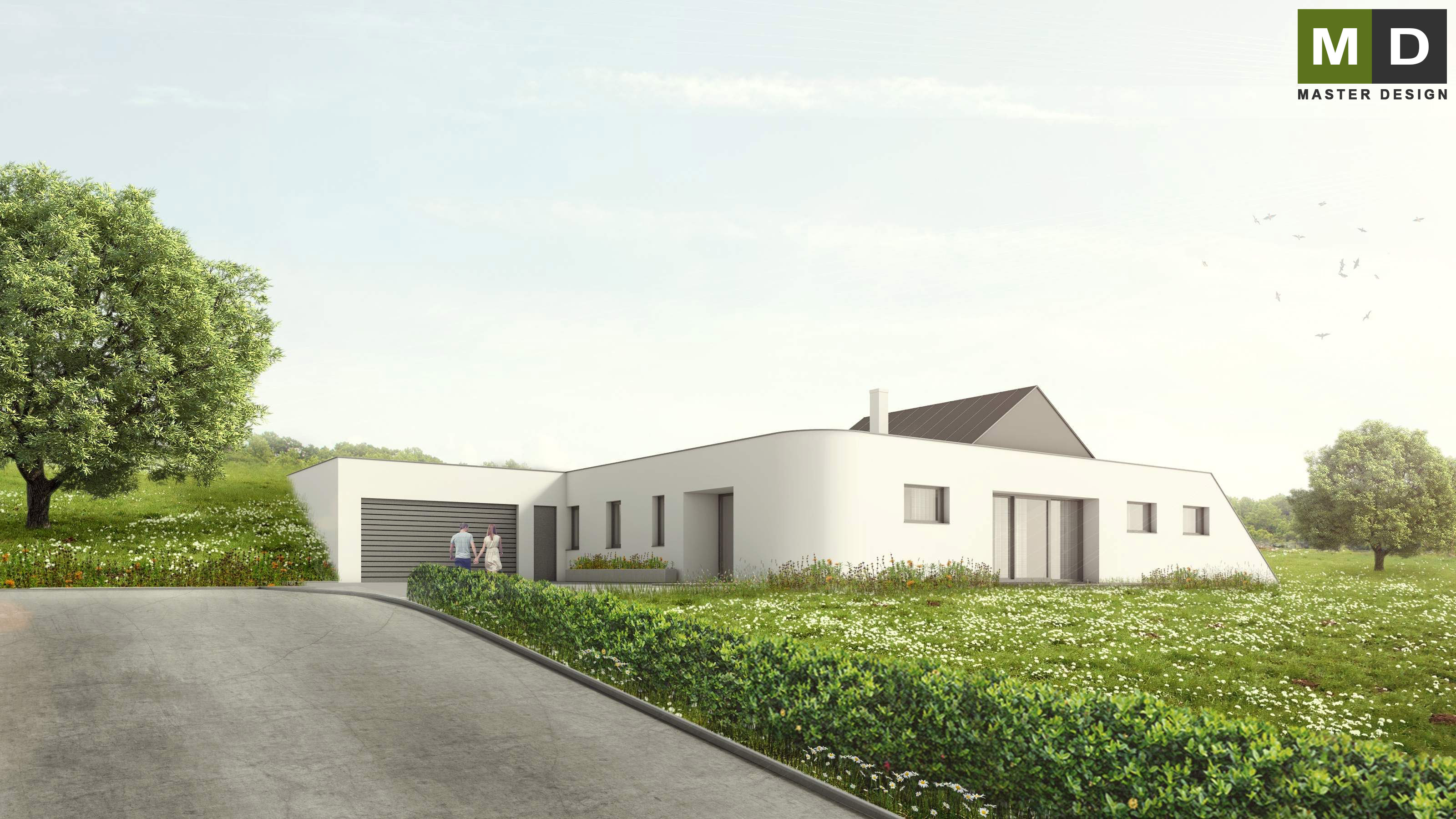 L-shaped bungalow established in the hillside with enclosed garden - Stará Plesná - Vizualizace 2