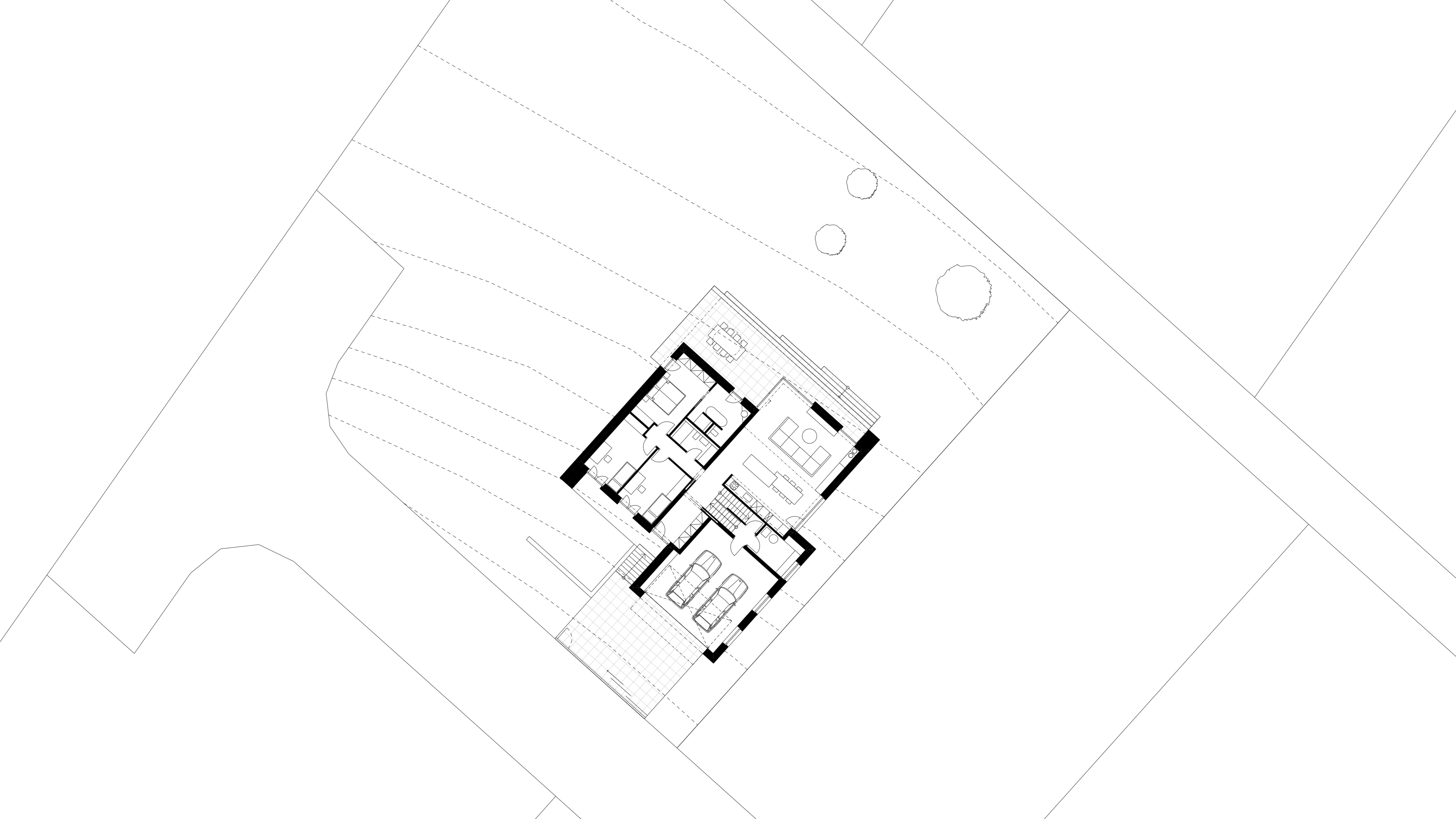 Čtyřúrovňový moderní dům ve svahu - Hajany - Vizualizace 4