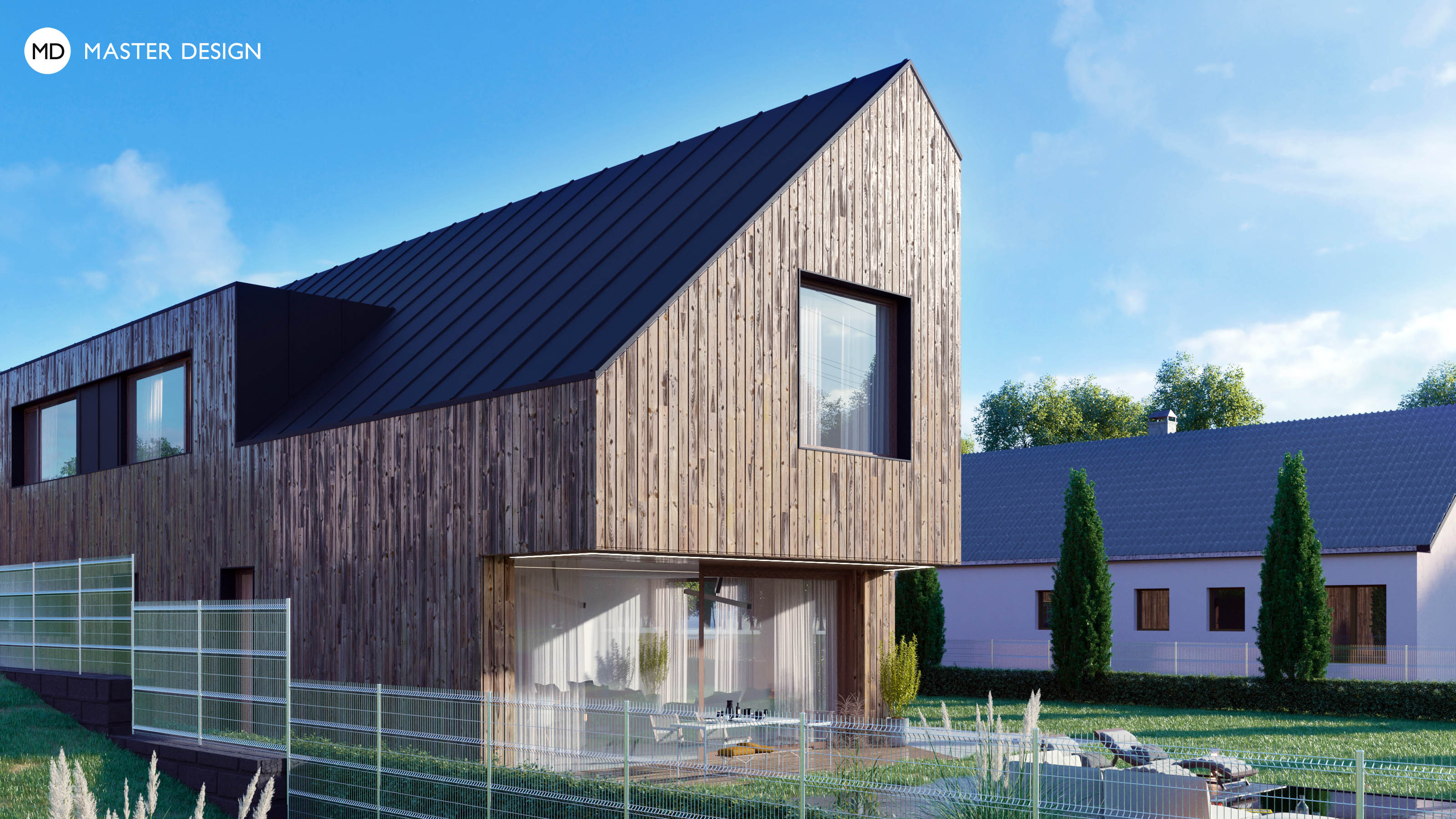 House Like a Cable Car Station in Wooden Cladding – Trutnov - Vizualizace 1