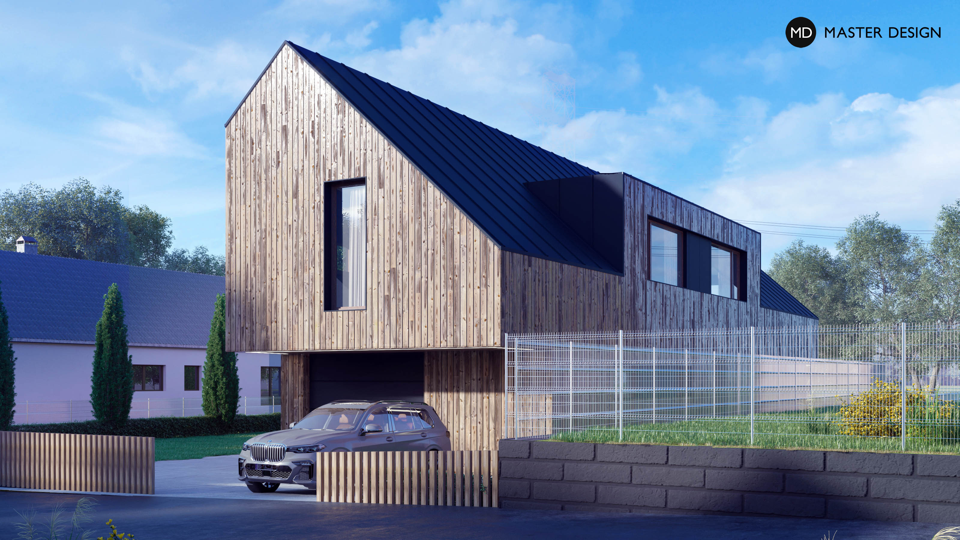 House Like a Cable Car Station in Wooden Cladding – Trutnov - Vizualizace 3