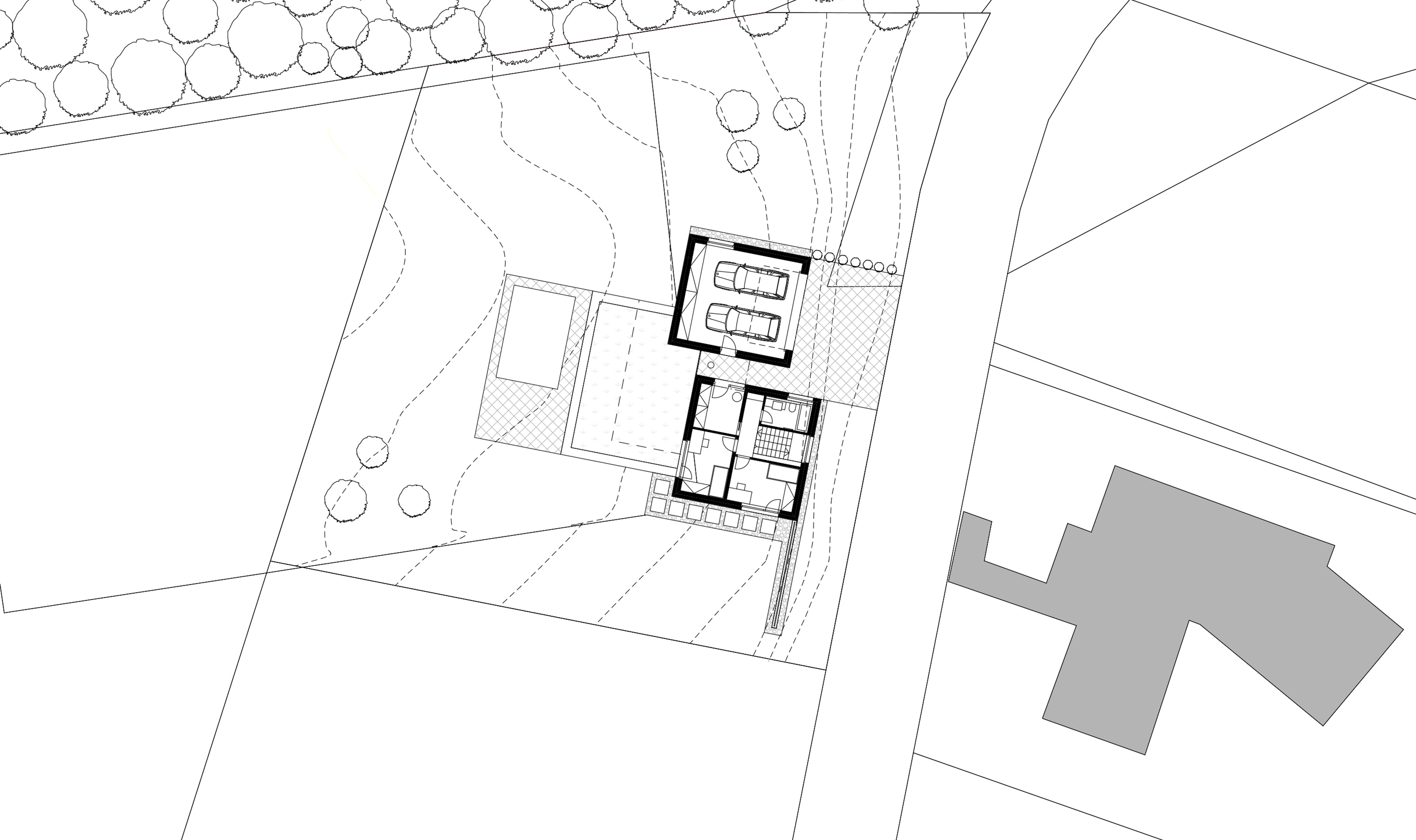 Dva domy v jednom s moderní sedlovou střechou pro doktora a zdravotní sestru - Vysoký Újezd - Vizualizace 4