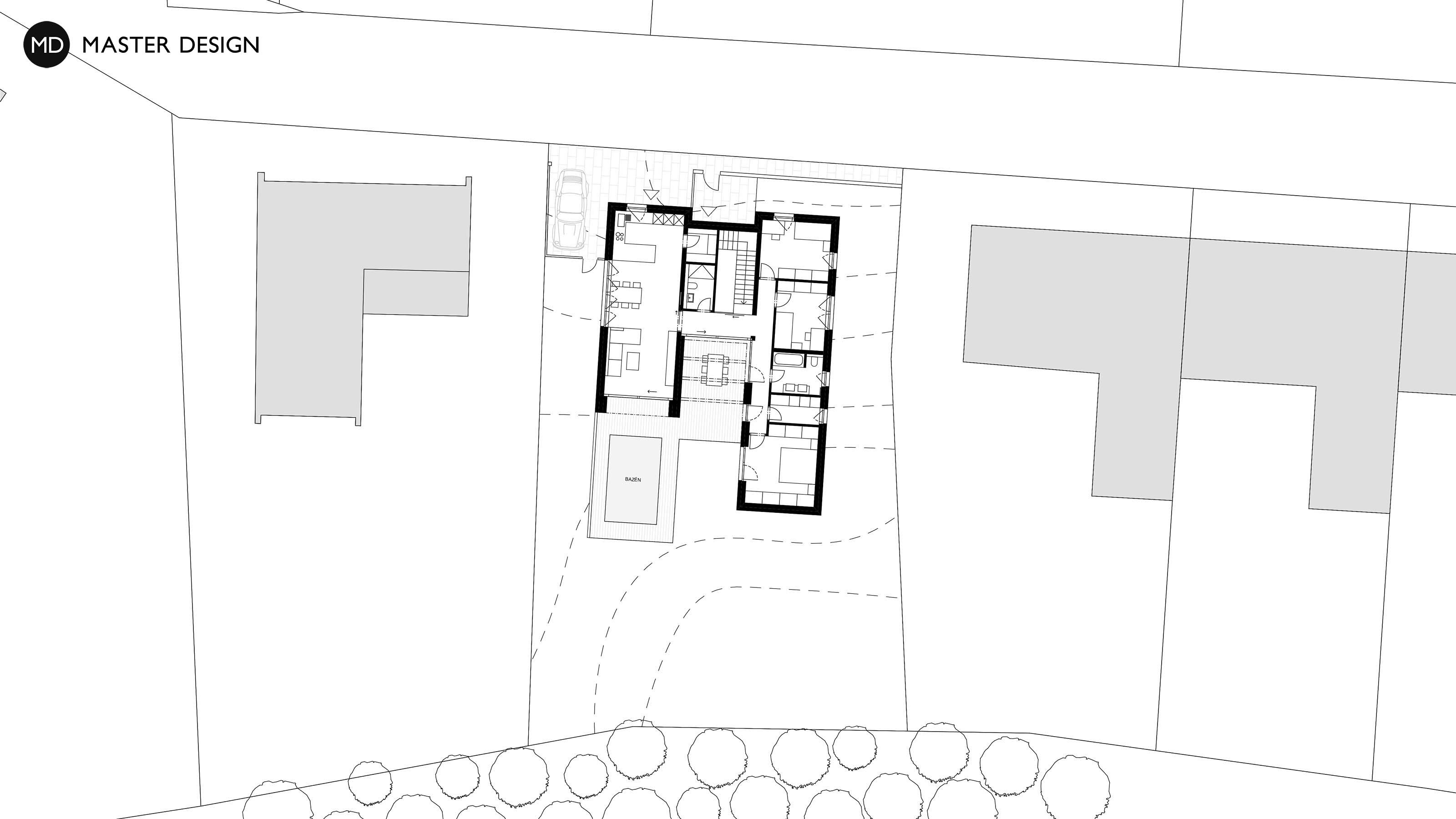 Two Cuboids Forming One House with Meditation Place – Prague Řeporyje - Vizualizace 3