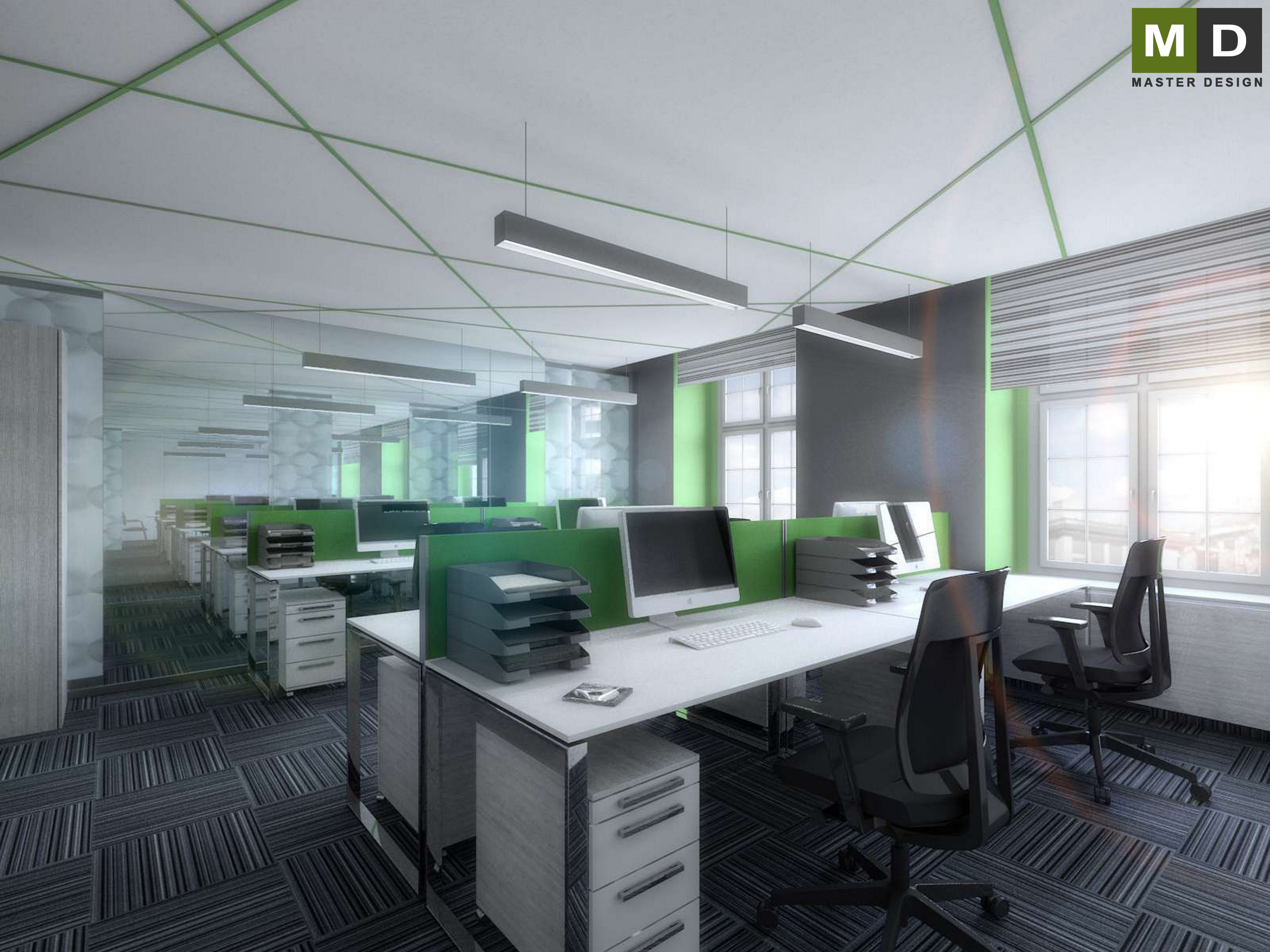 Interior design of office space - Praha Holešovice  - Vizualizace 2