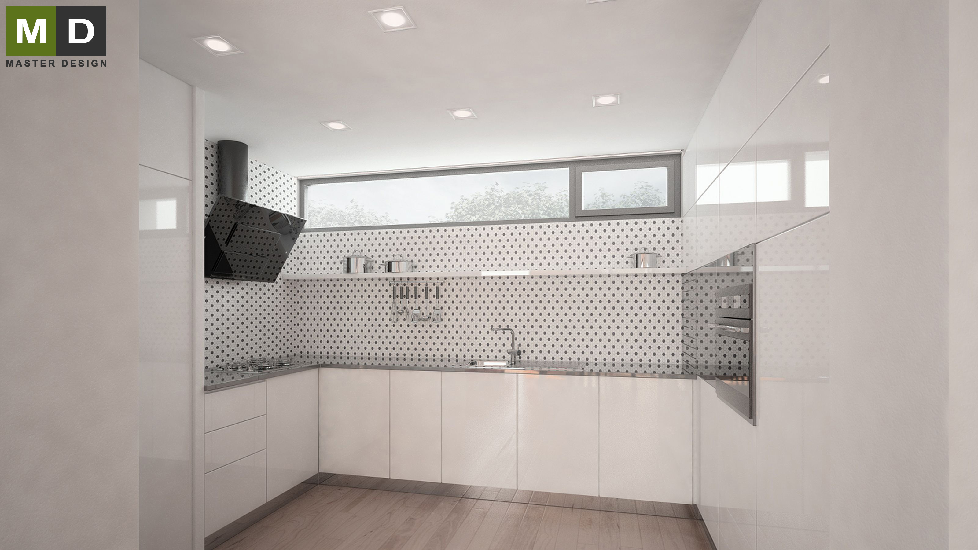 The interior of a terraced house - Praha Vokovice - Vizualizace 2