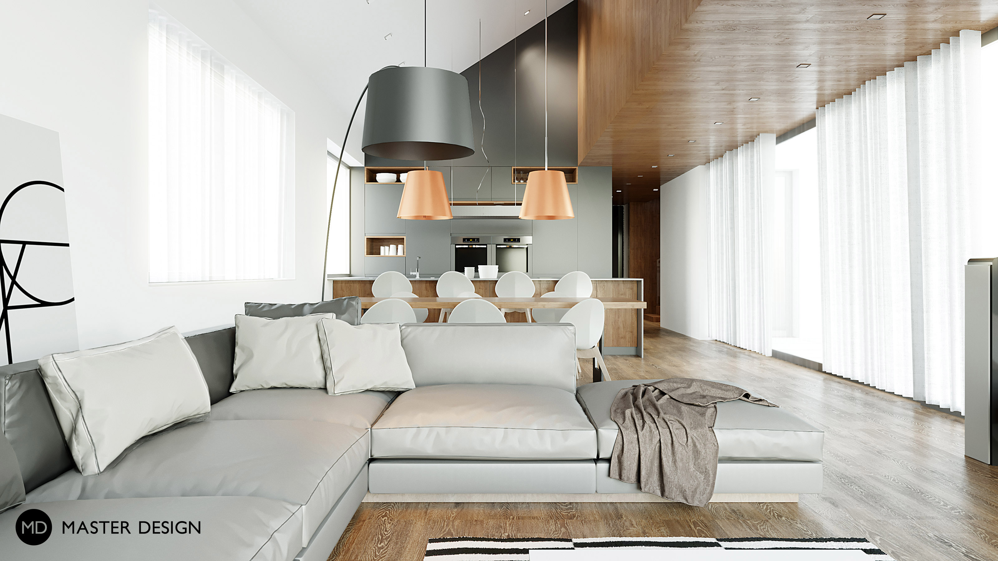 Family house interior - Doksy - Vizualizace 1