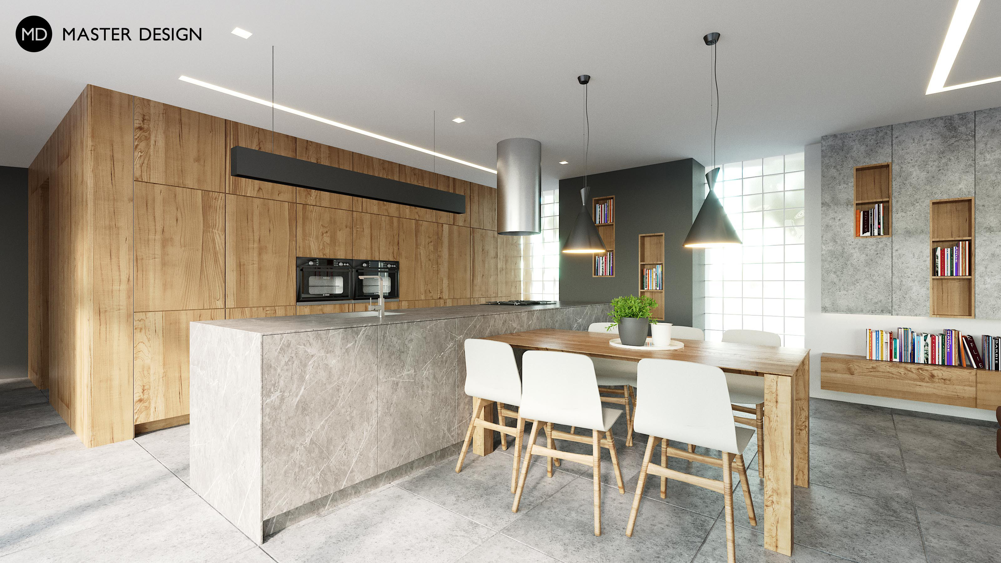 Family house interior - Praha Hostavice - Vizualizace 2