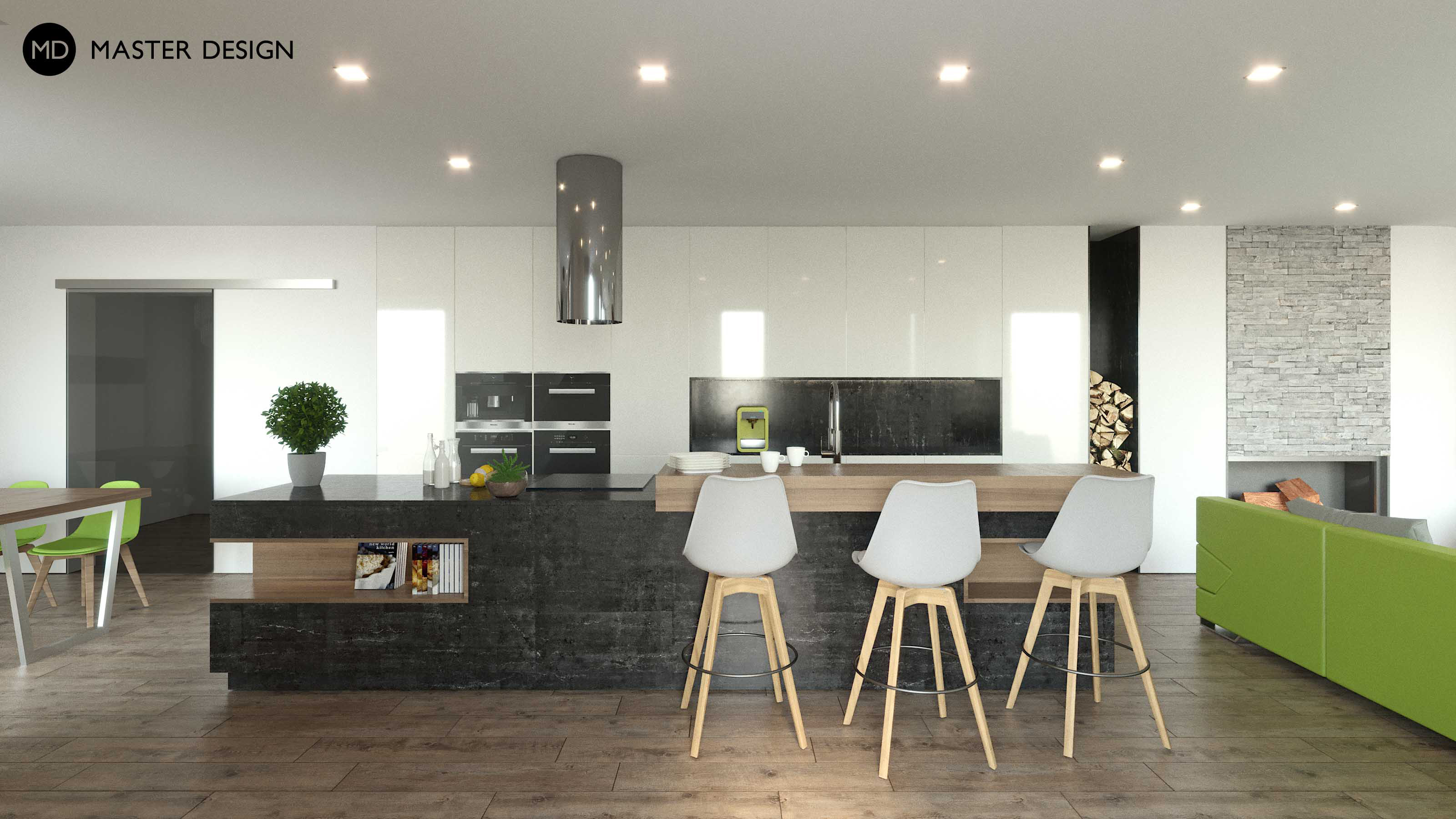 Family house interior - Praha Slivenec - Vizualizace 3
