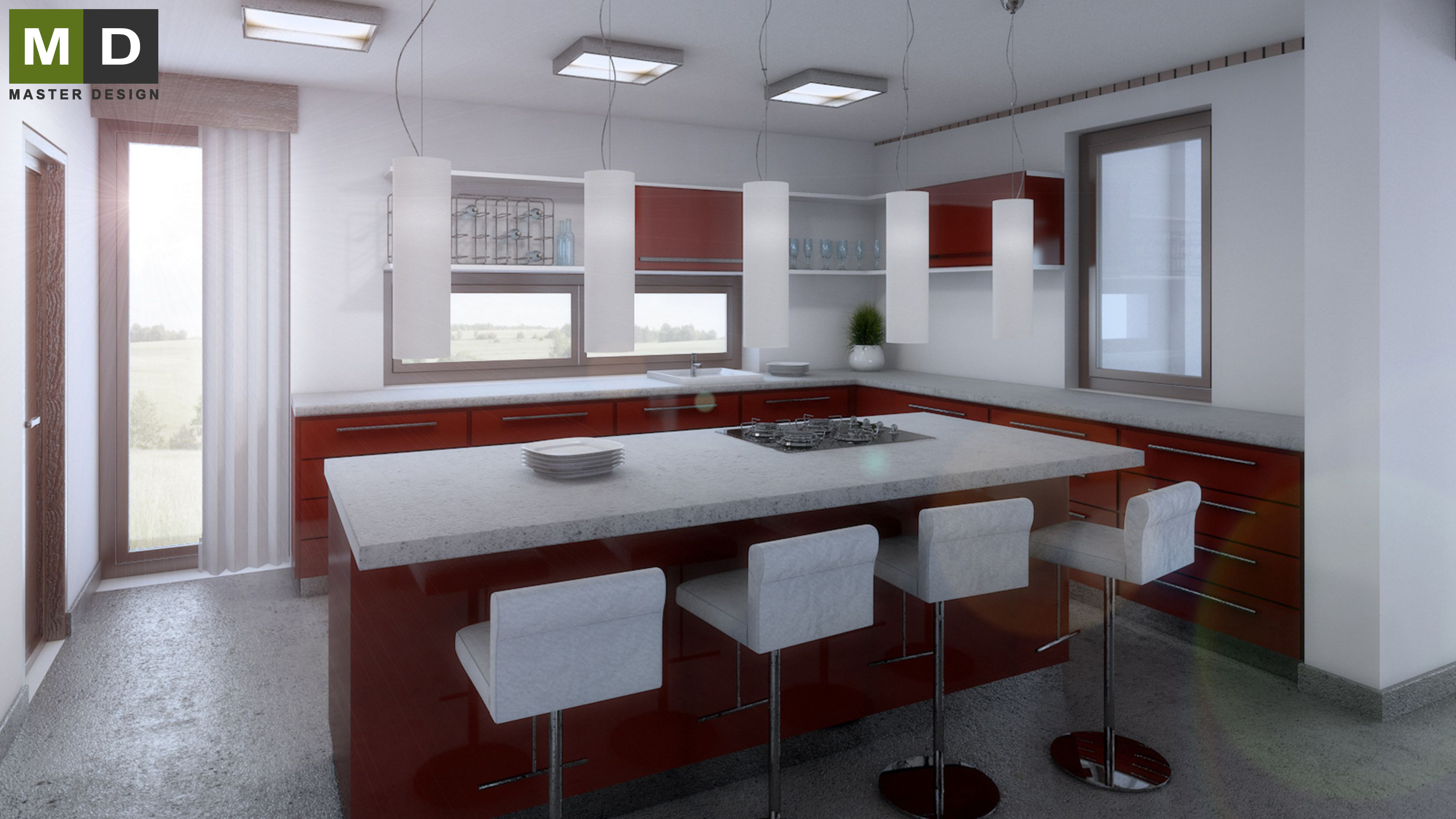 Family house interior - Beskydy - Vizualizace 3
