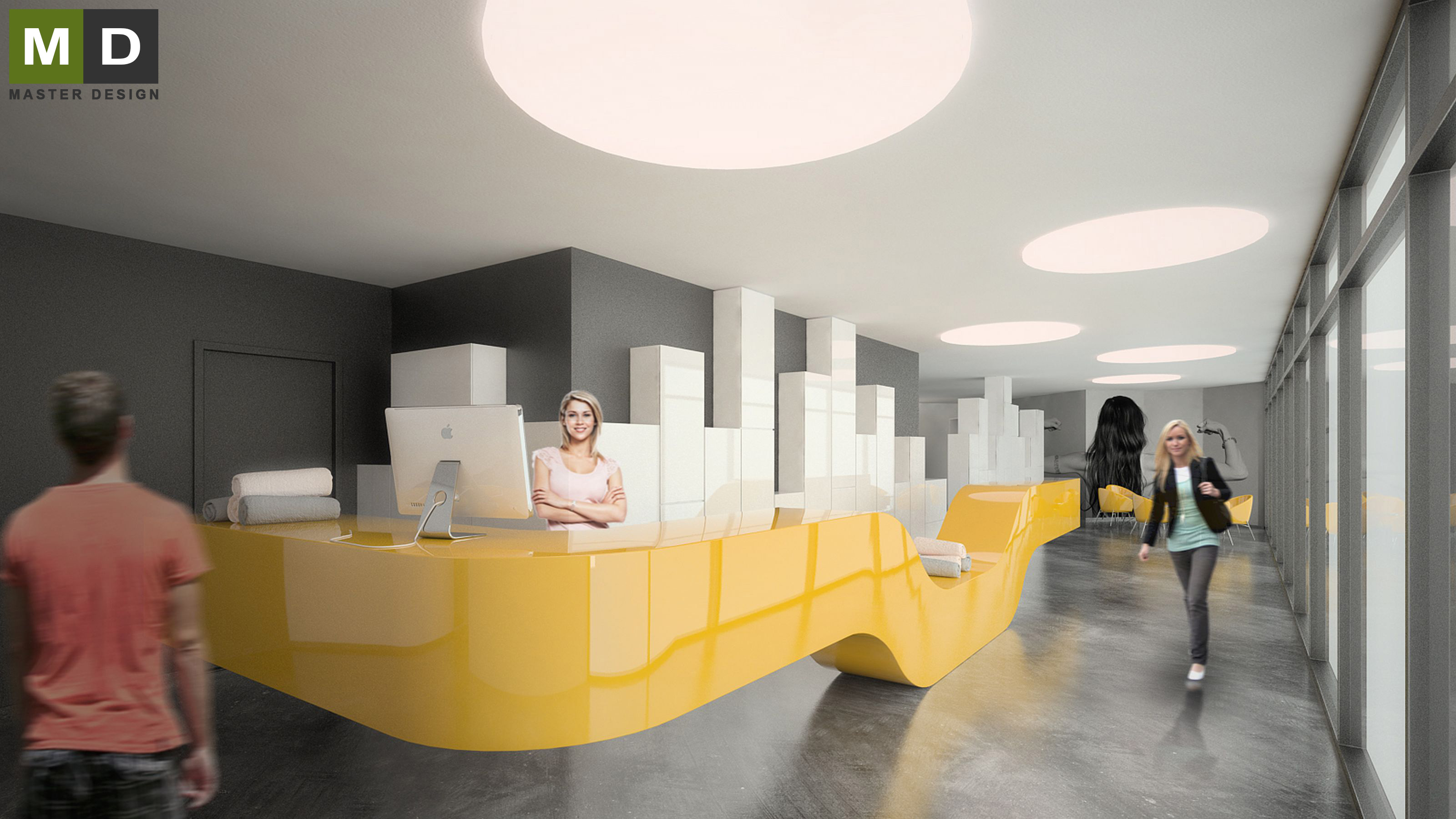 Interiéry fitness centra Boby - Brno - Vizualizace 5