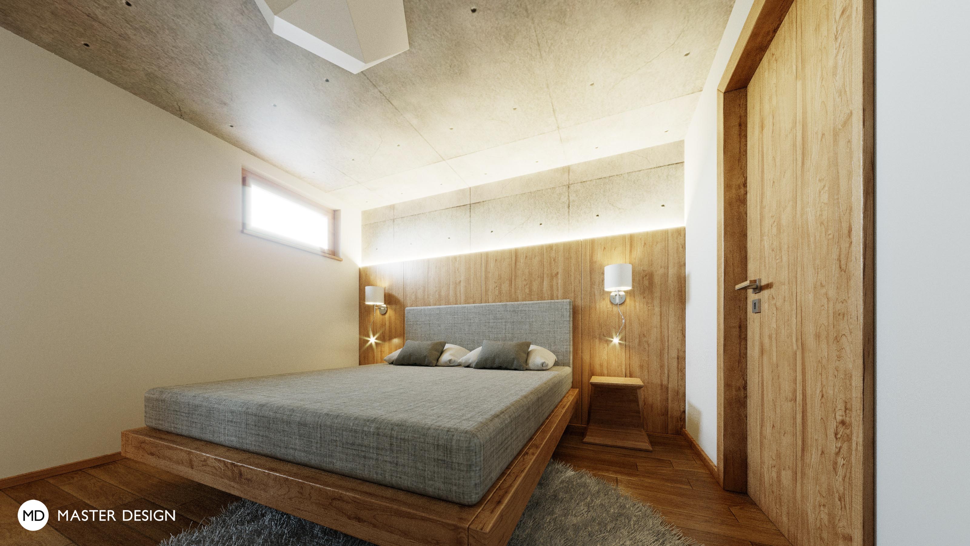 Interiéry horského penzionu s apartmány v podkroví - Rakousko Turrach - Vizualizace 11