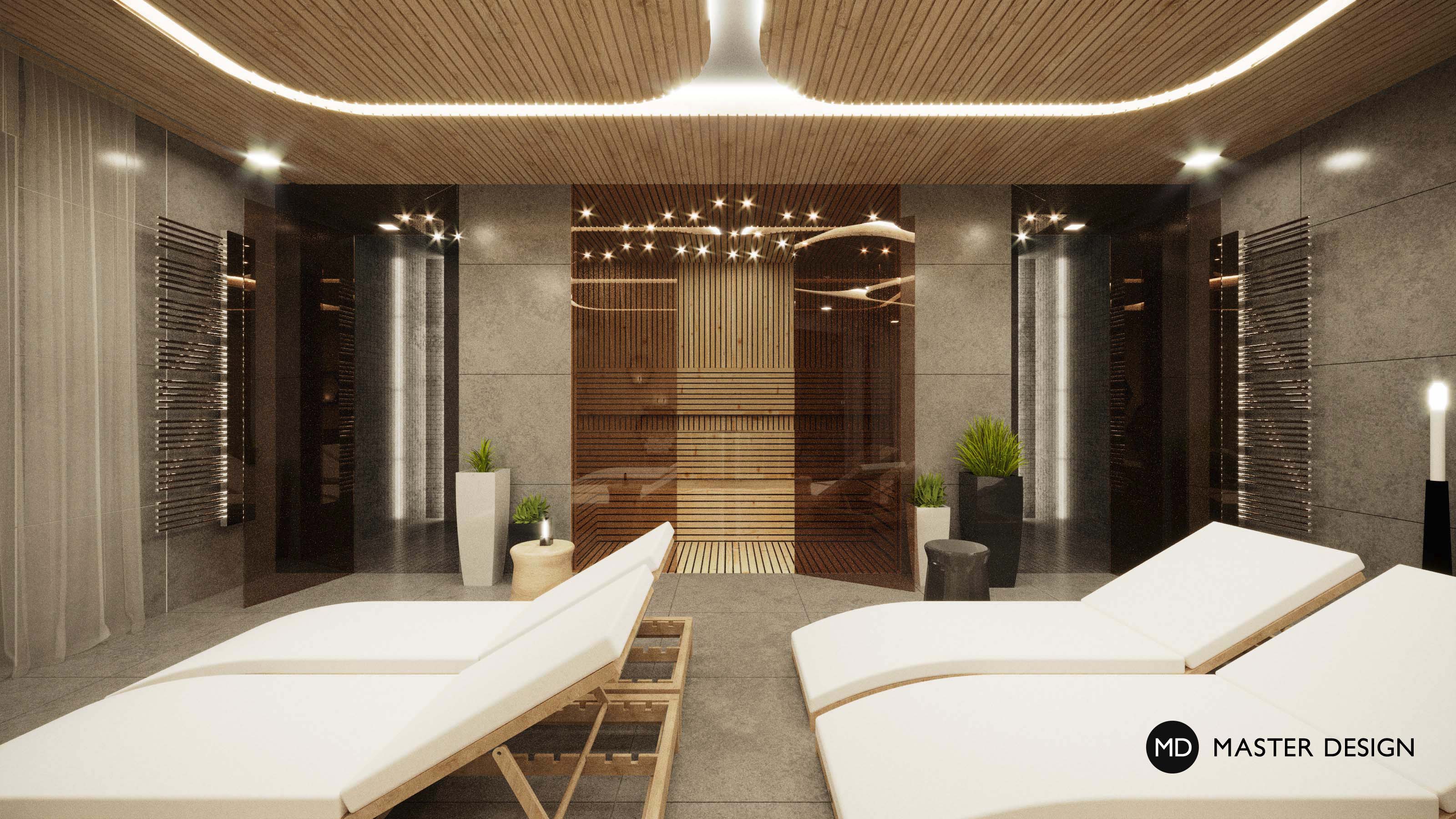 Interiors of wellness center - Znojmo - Vizualizace 2