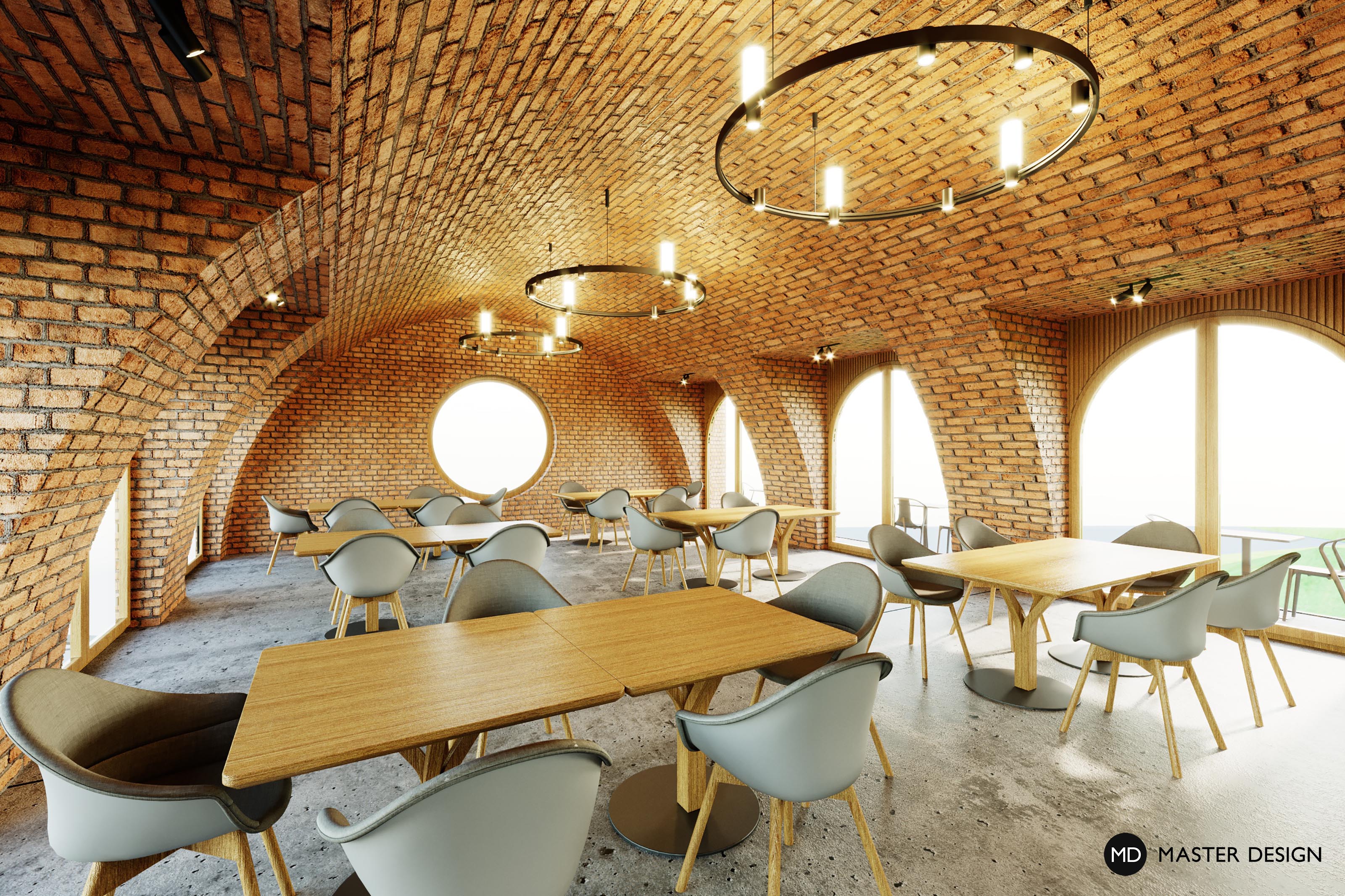 Interiéry prostor pro degustaci vína vinařství Hort - Znojmo - Vizualizace 1