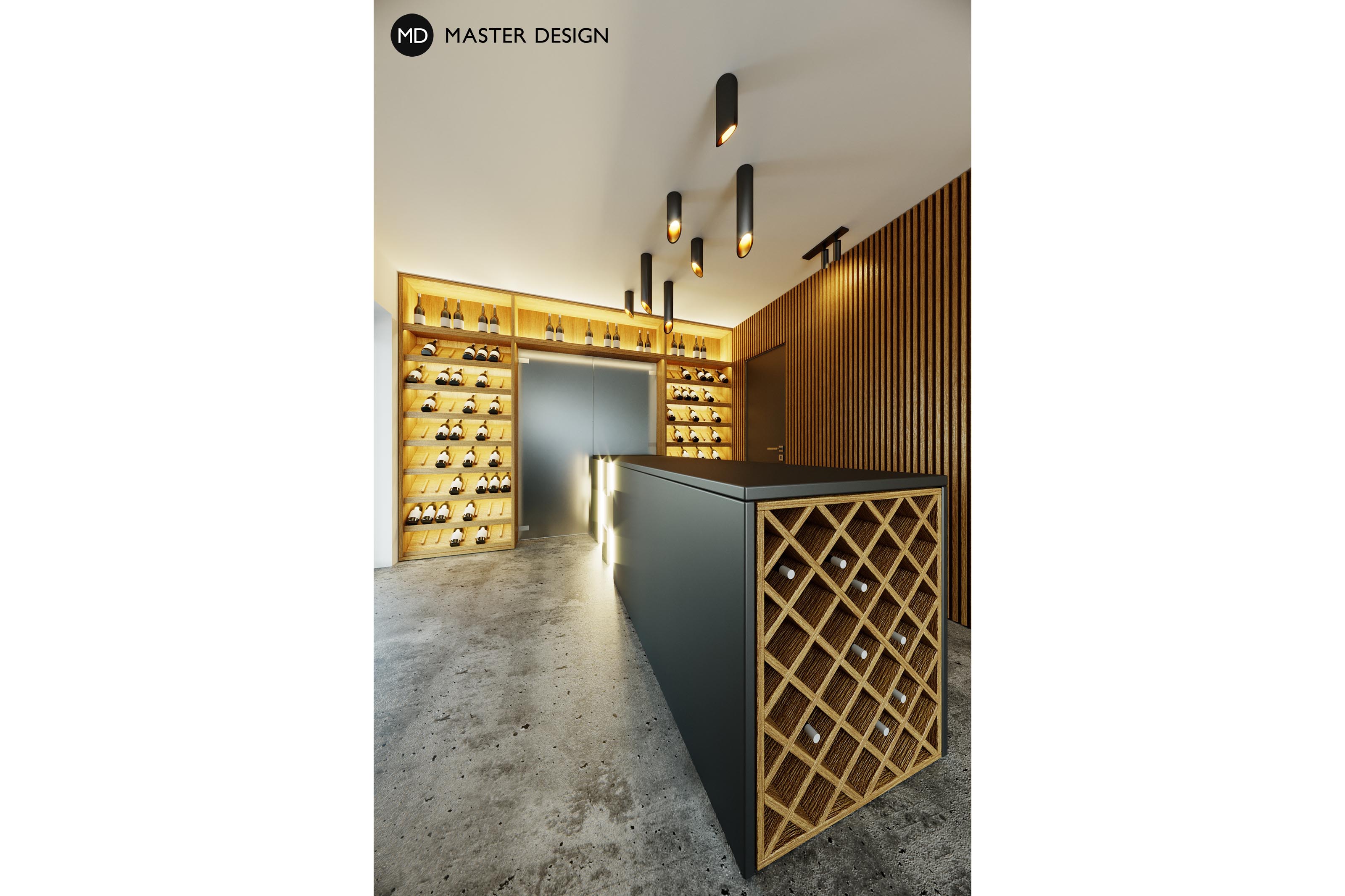 Interiéry prostor pro degustaci vína vinařství Hort - Znojmo - Vizualizace 6