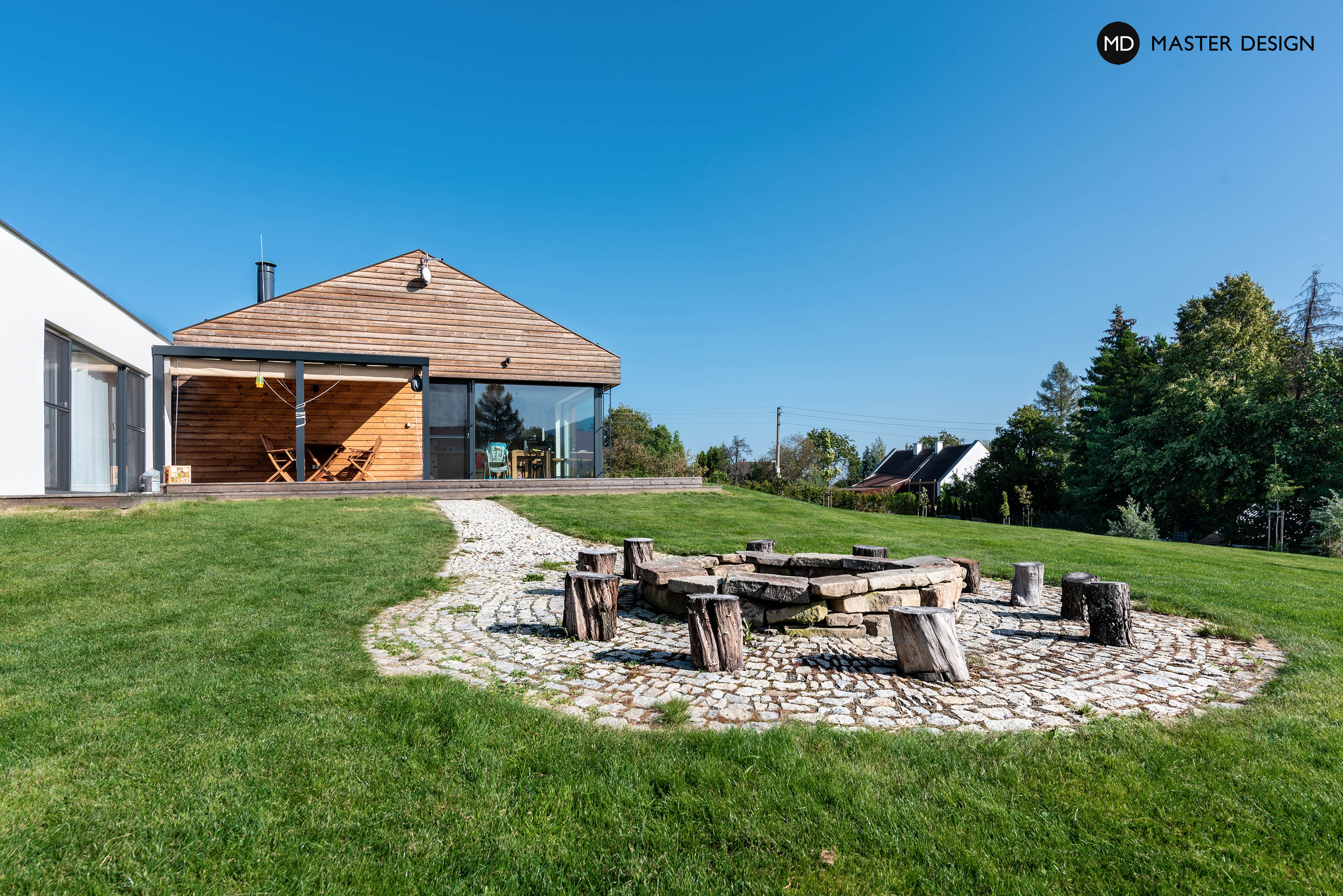 Jednoduchý moderní bungalov v horách s dřevěným obkladem - Pstruží - Vizualizace 4