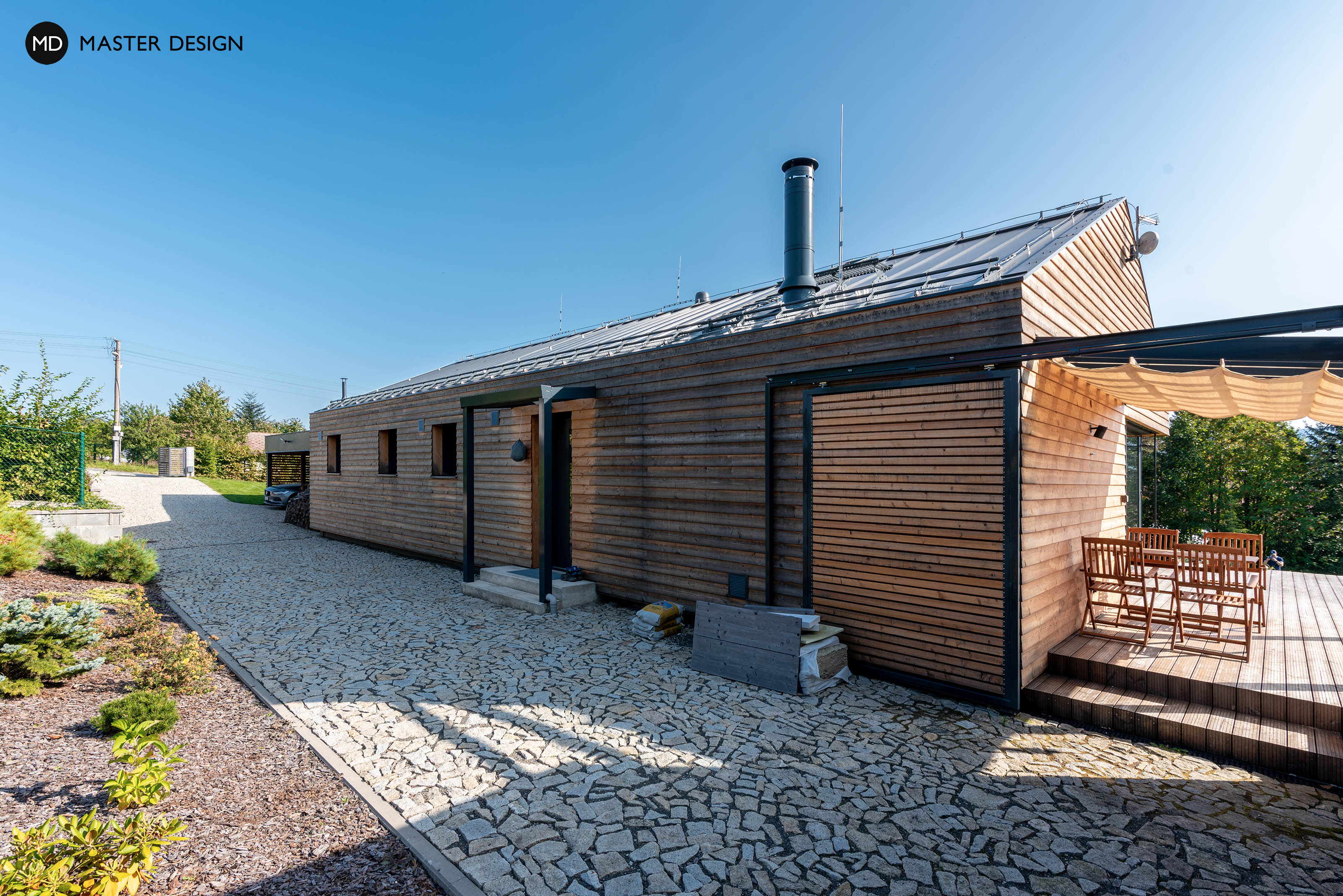 Jednoduchý moderní bungalov v horách s dřevěným obkladem - Pstruží - Vizualizace 7