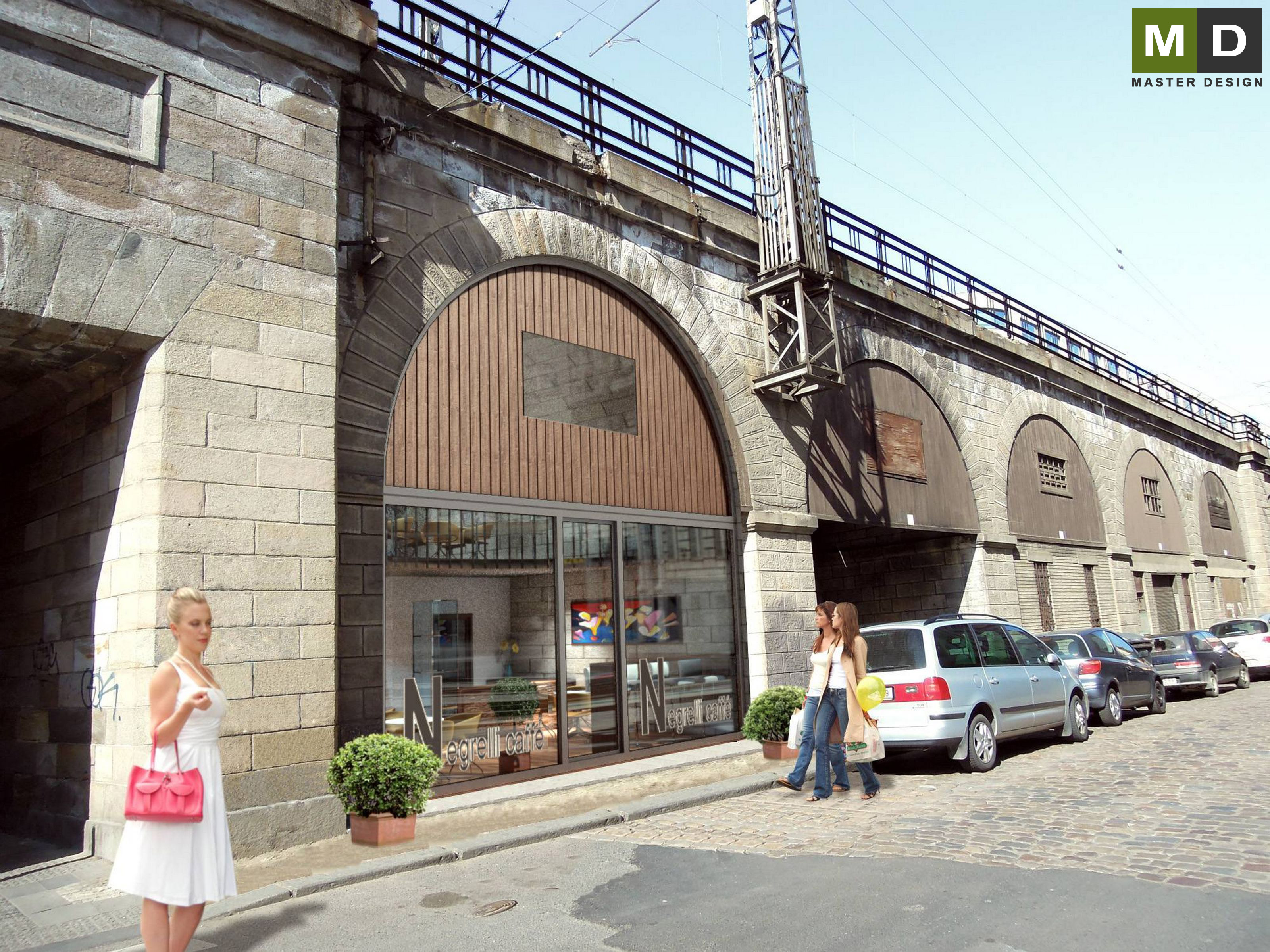 Cafe at the viaduct - Praha Karlín - Vizualizace 1