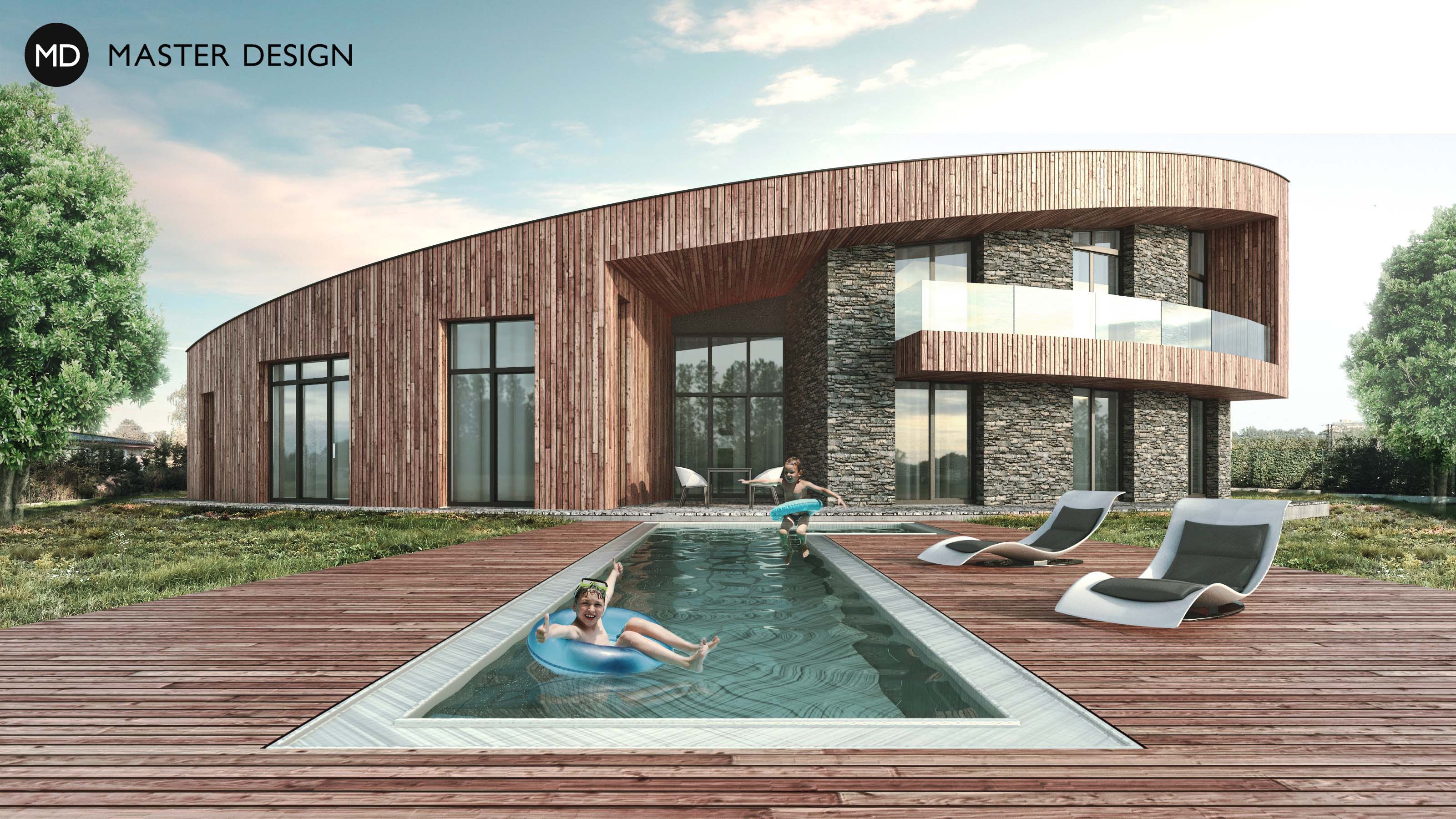 Rounded house close to the forest with wellness and wine cellar - Ostrava Poruba - Vizualizace 1