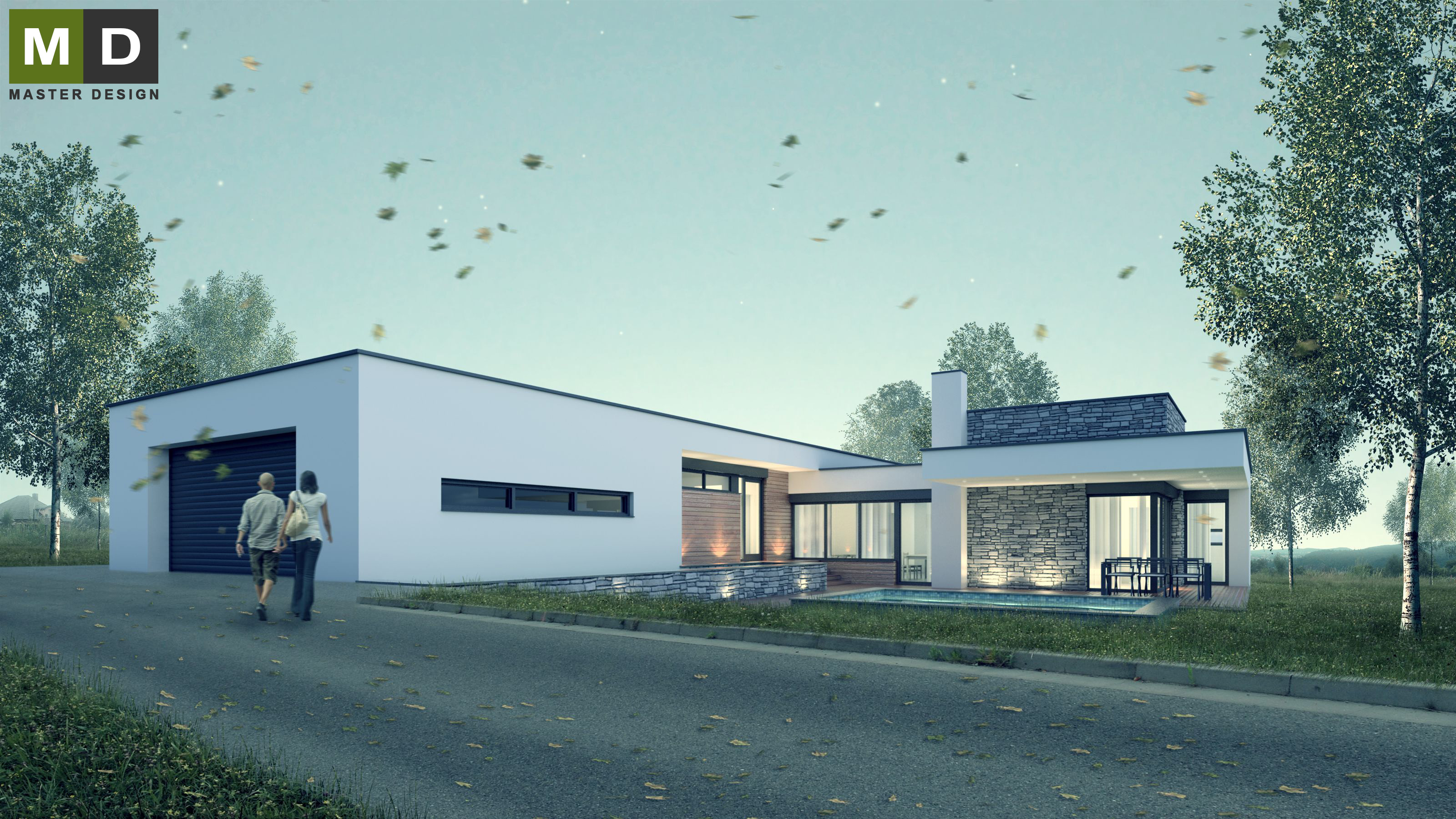 Luxury low energy bungalow with garage - Černošice - Vizualizace 3