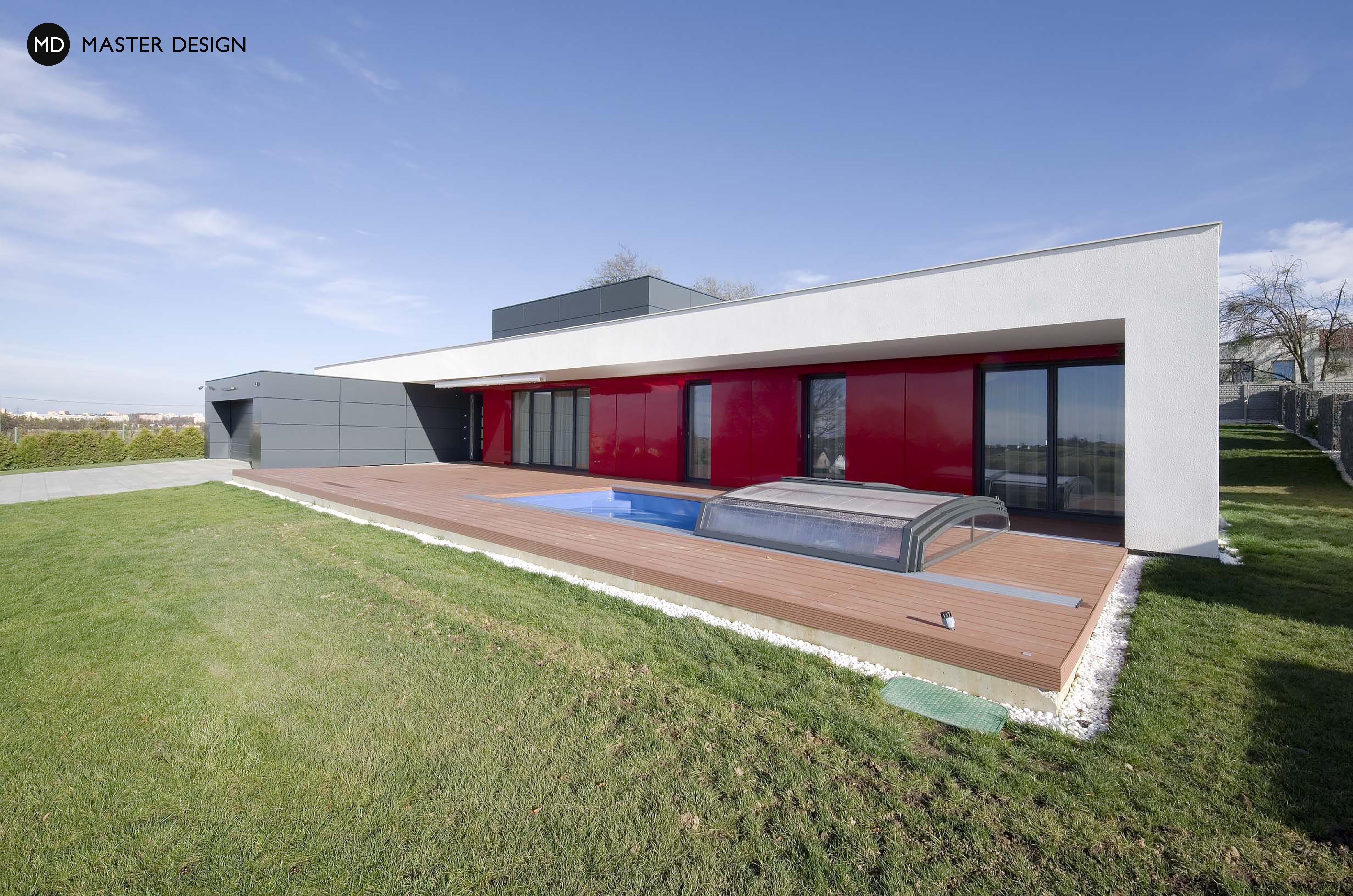 Luxusní bungalov pro automobilového nadšence s červeným obkladem fasád - Havířov - Vizualizace 2
