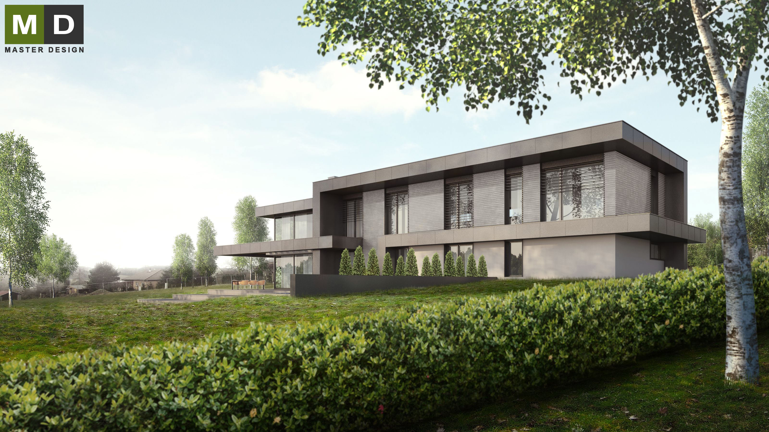 Luxusní pasivní dům s proskleným výhledem do zahrady - Brušperk - Vizualizace 3