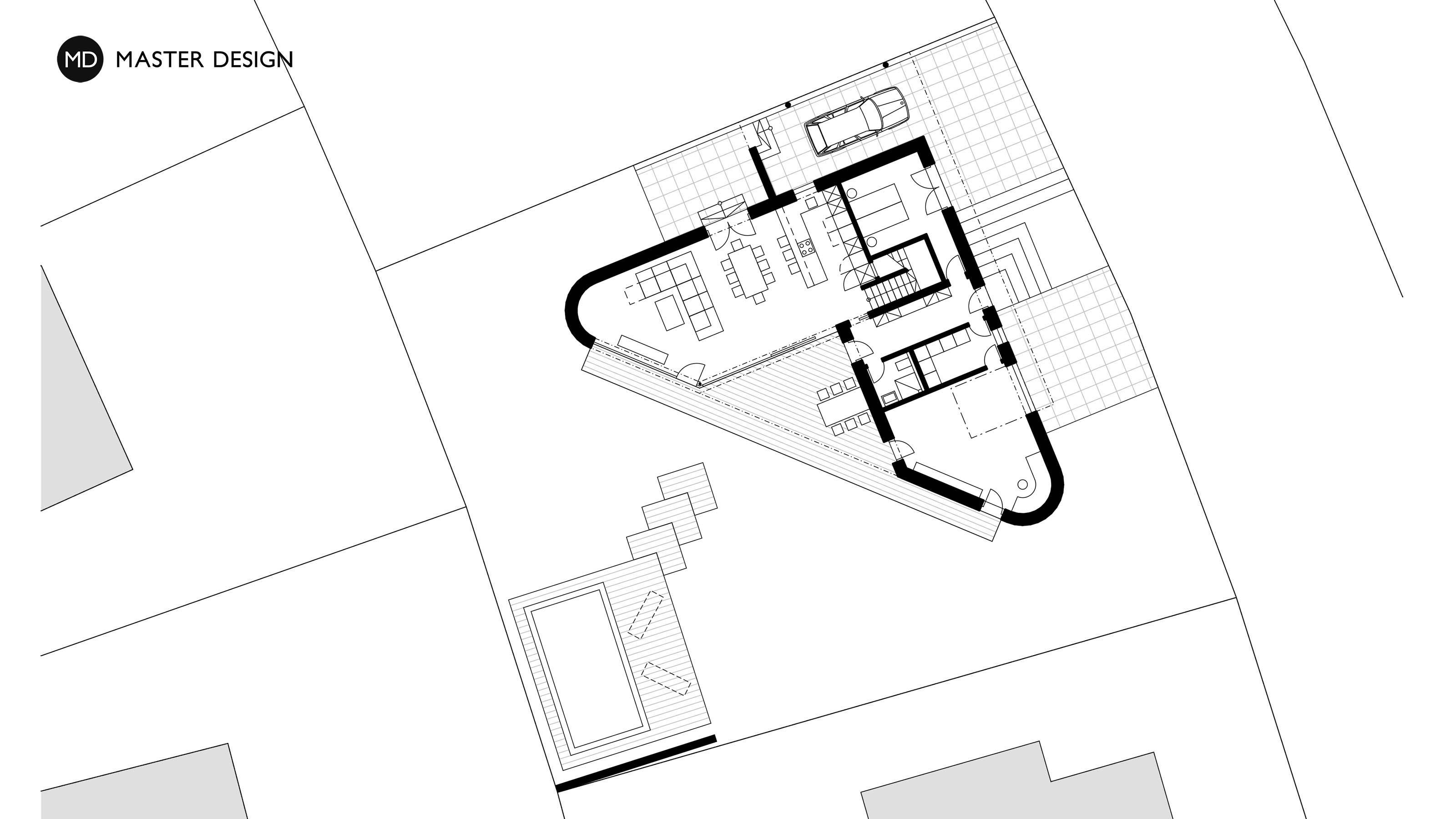 Luxusní dům Triangl s dřěvěným obkladem - Roztoky u Prahy - Vizualizace 5