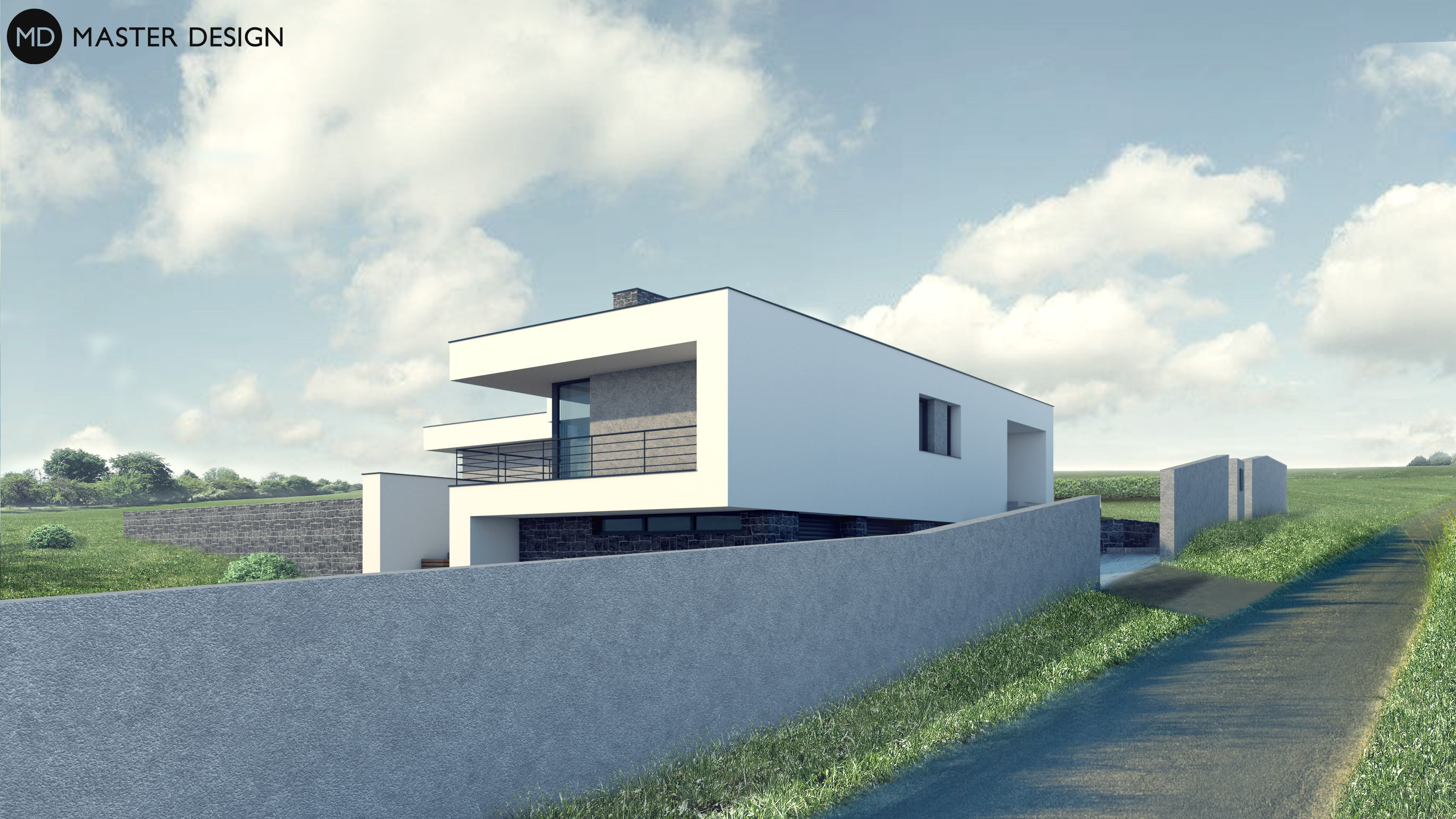 Nízkoenergetický dům ve svahu s perforací obvodového pláště - Brušperk - Vizualizace 3