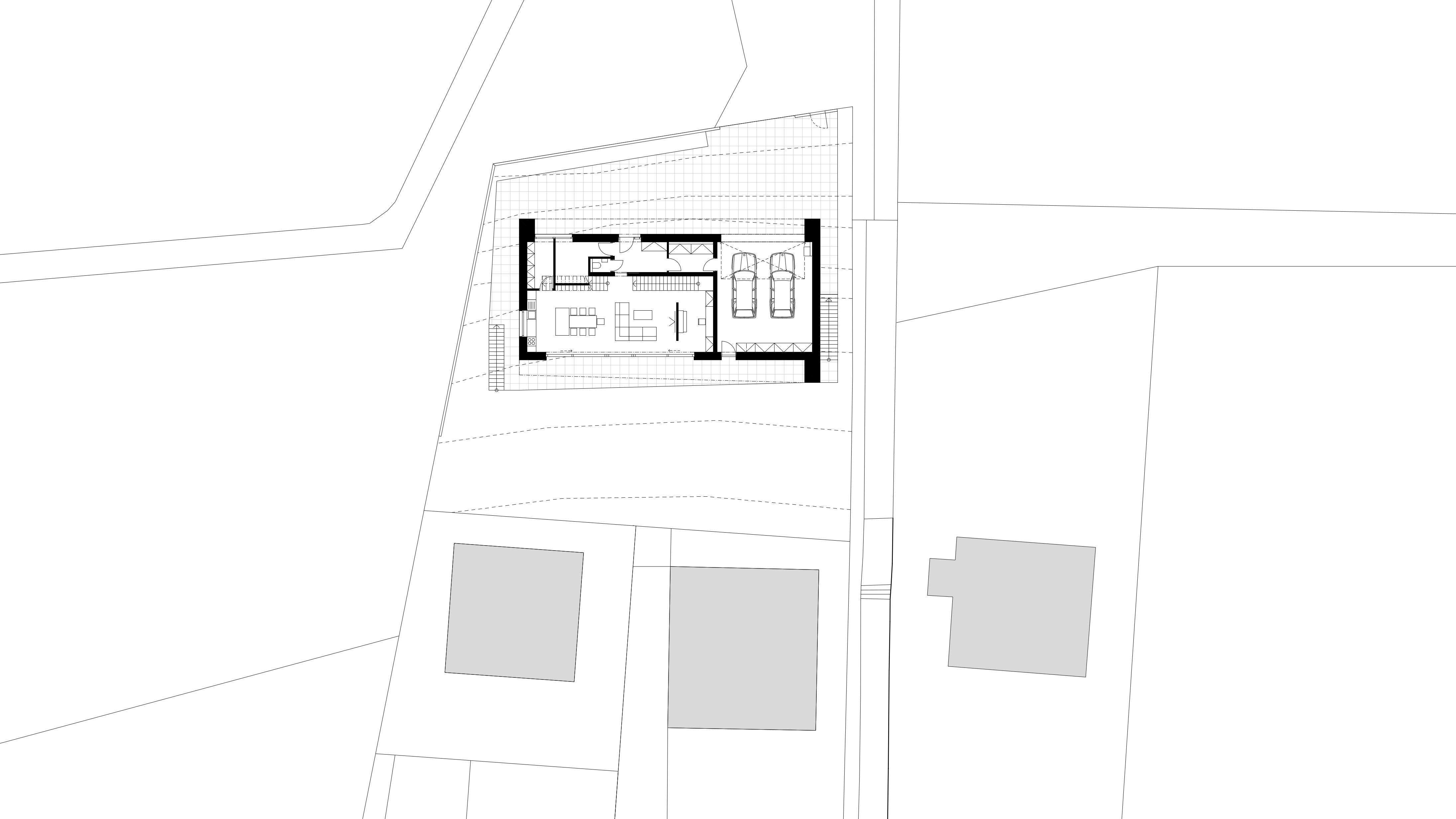 Luxusní třípodlažní dům formovaný okolo hmoty schodiště - Praha Modřany - Vizualizace 4
