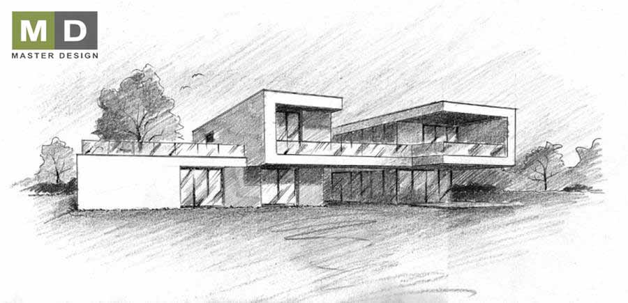 Luxury villa with atrium and large terraces - Zlín - Vizualizace 1
