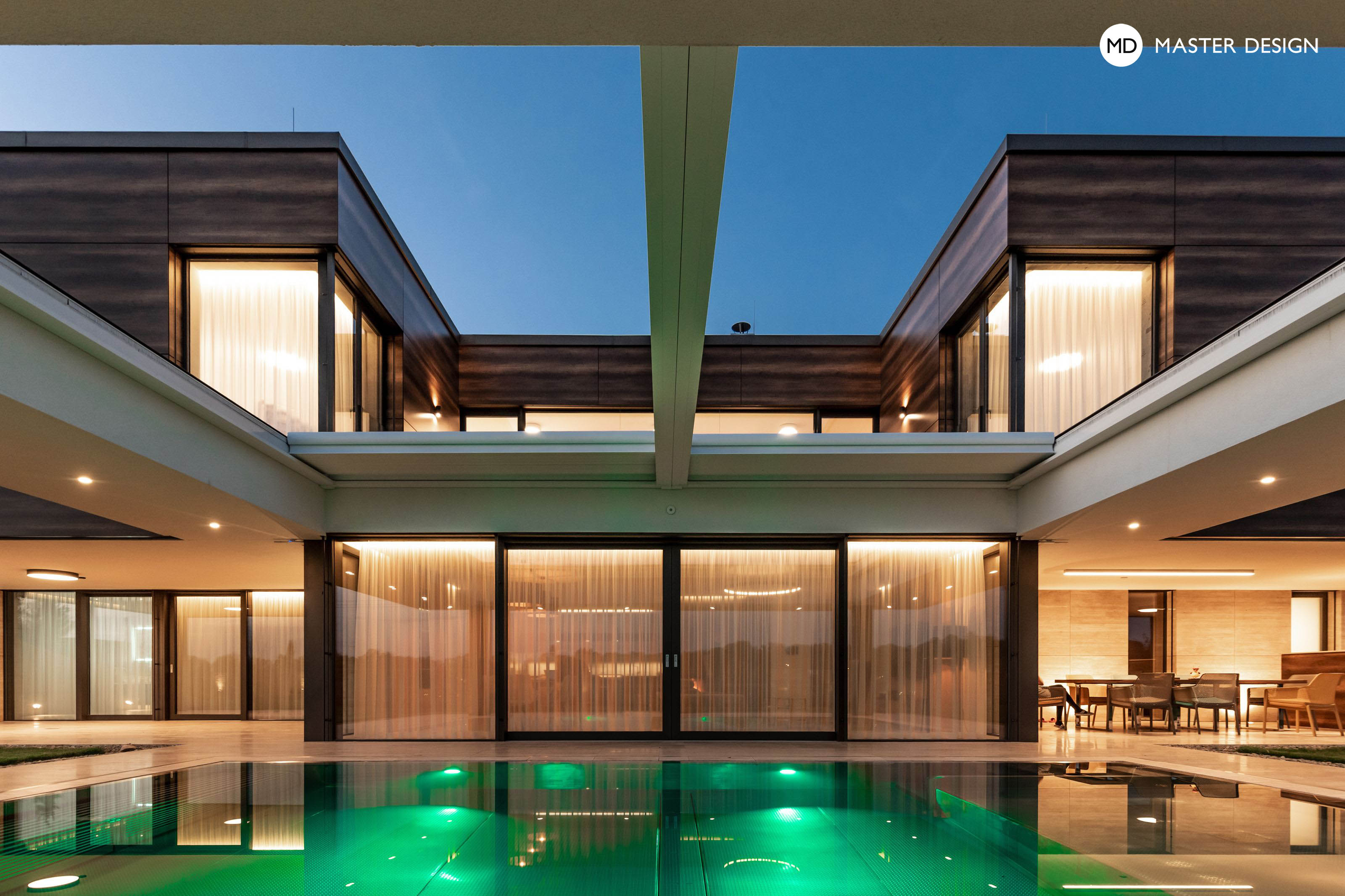 Luxusní vila ve svahu s bazénem a velkoformátovým obkladem - Jaroměř - Vizualizace 4