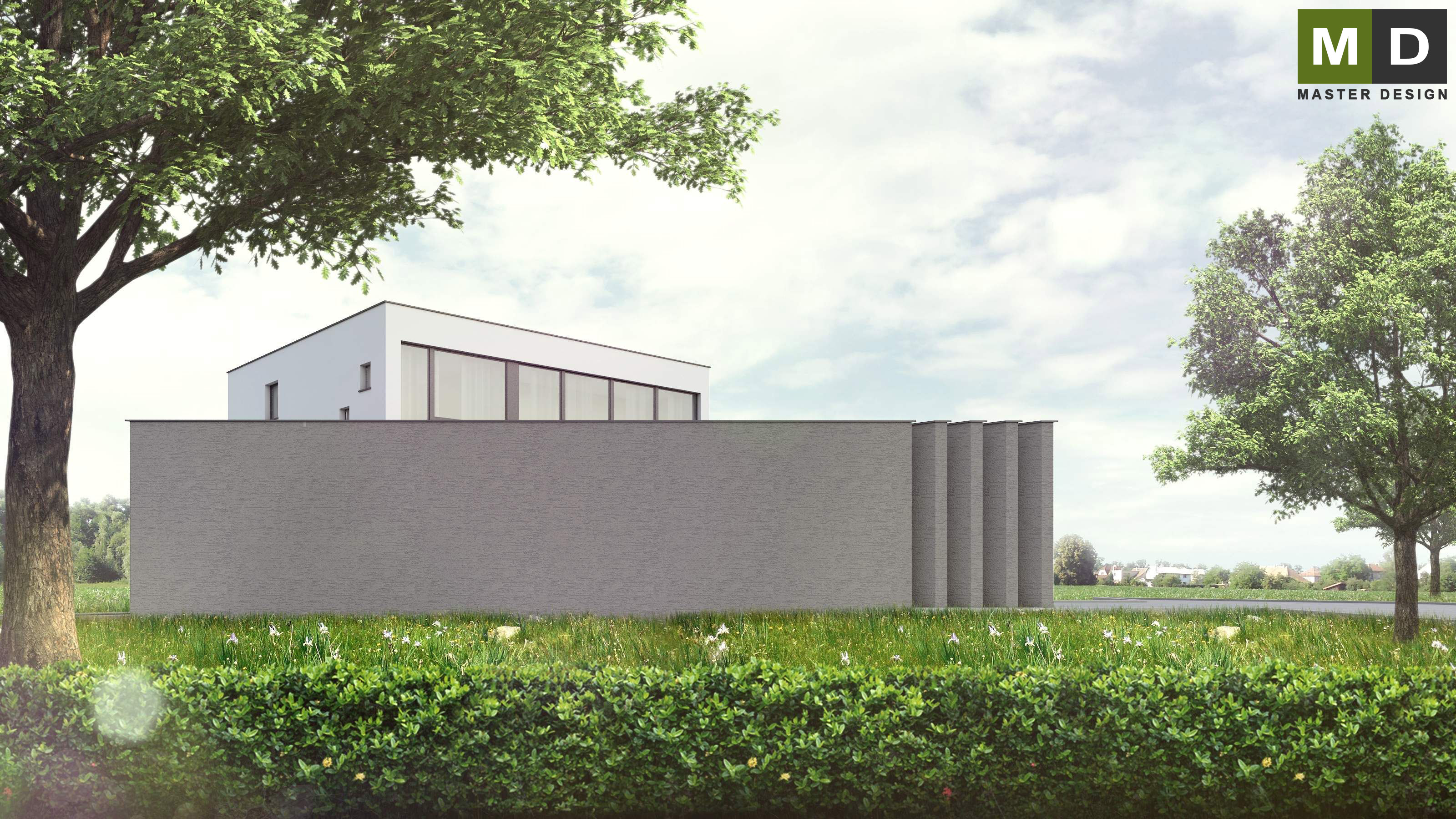 Modern economic house made of containers with covered terrace - Lázně Bohdaneč - Vizualizace 3