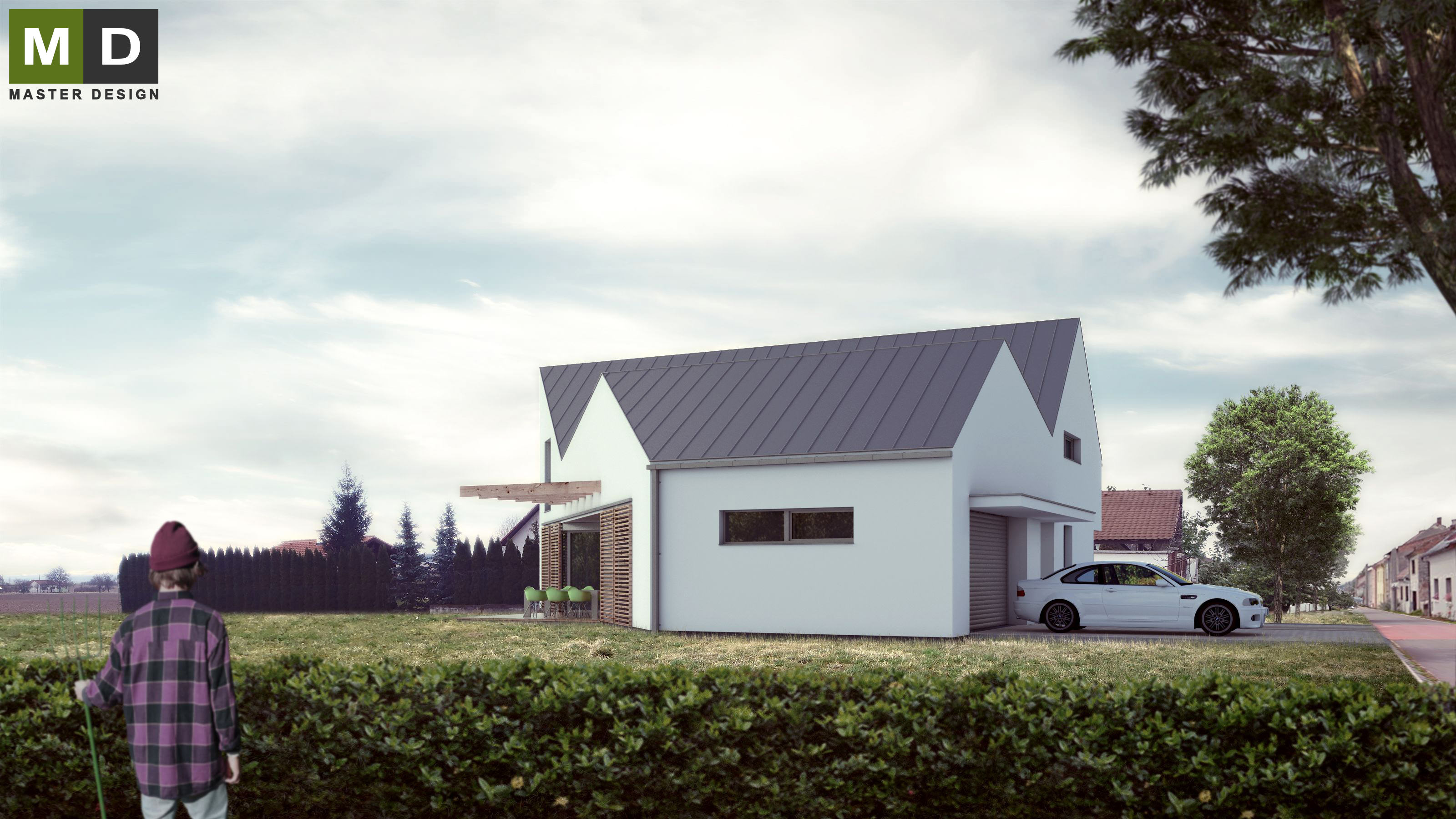 Low energy bungalow with a gable roof - Tovéř u Olomouce - Vizualizace 4