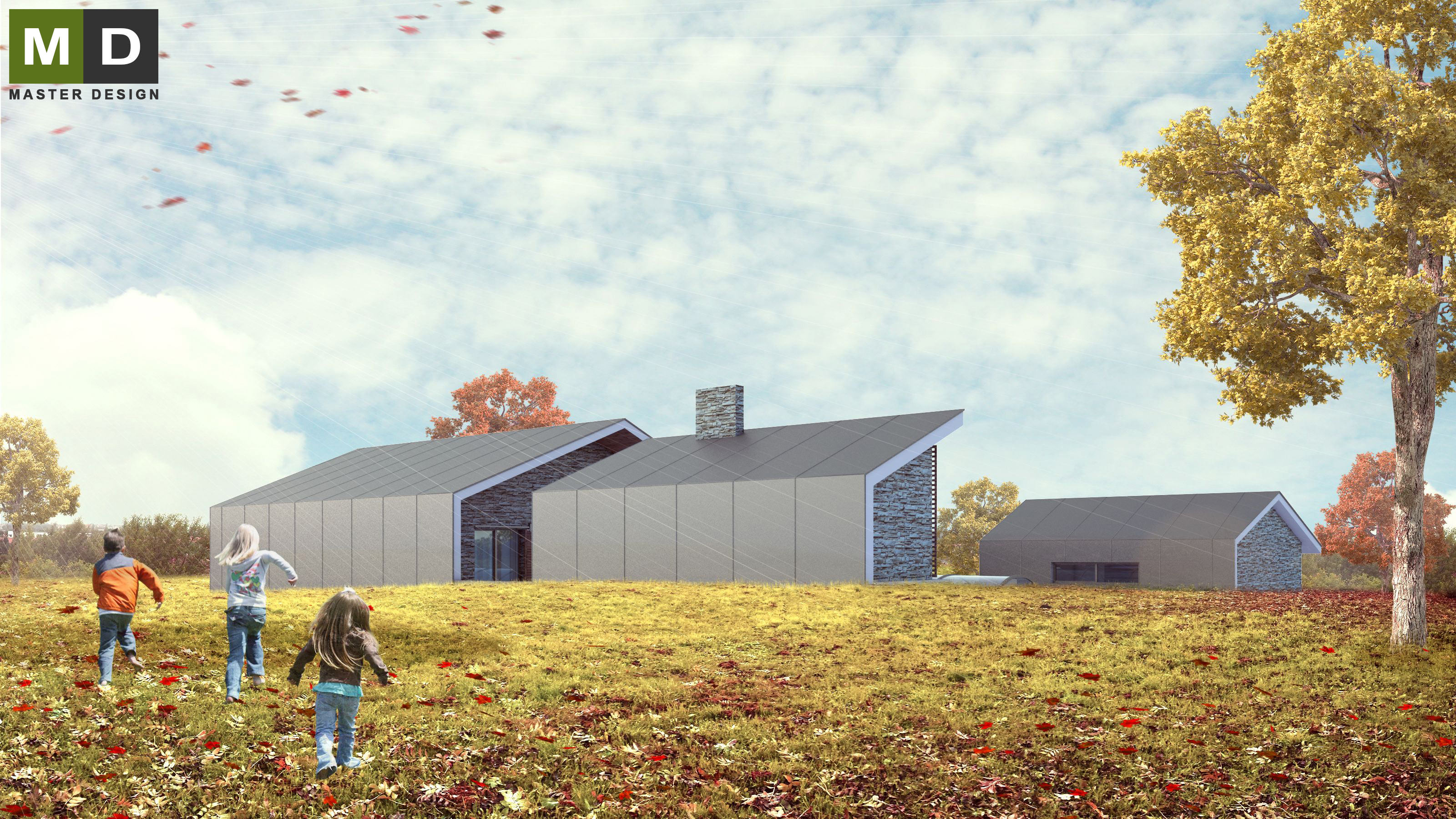 Extension of the family house with stone facing - Statenice u Prahy - Vizualizace 2