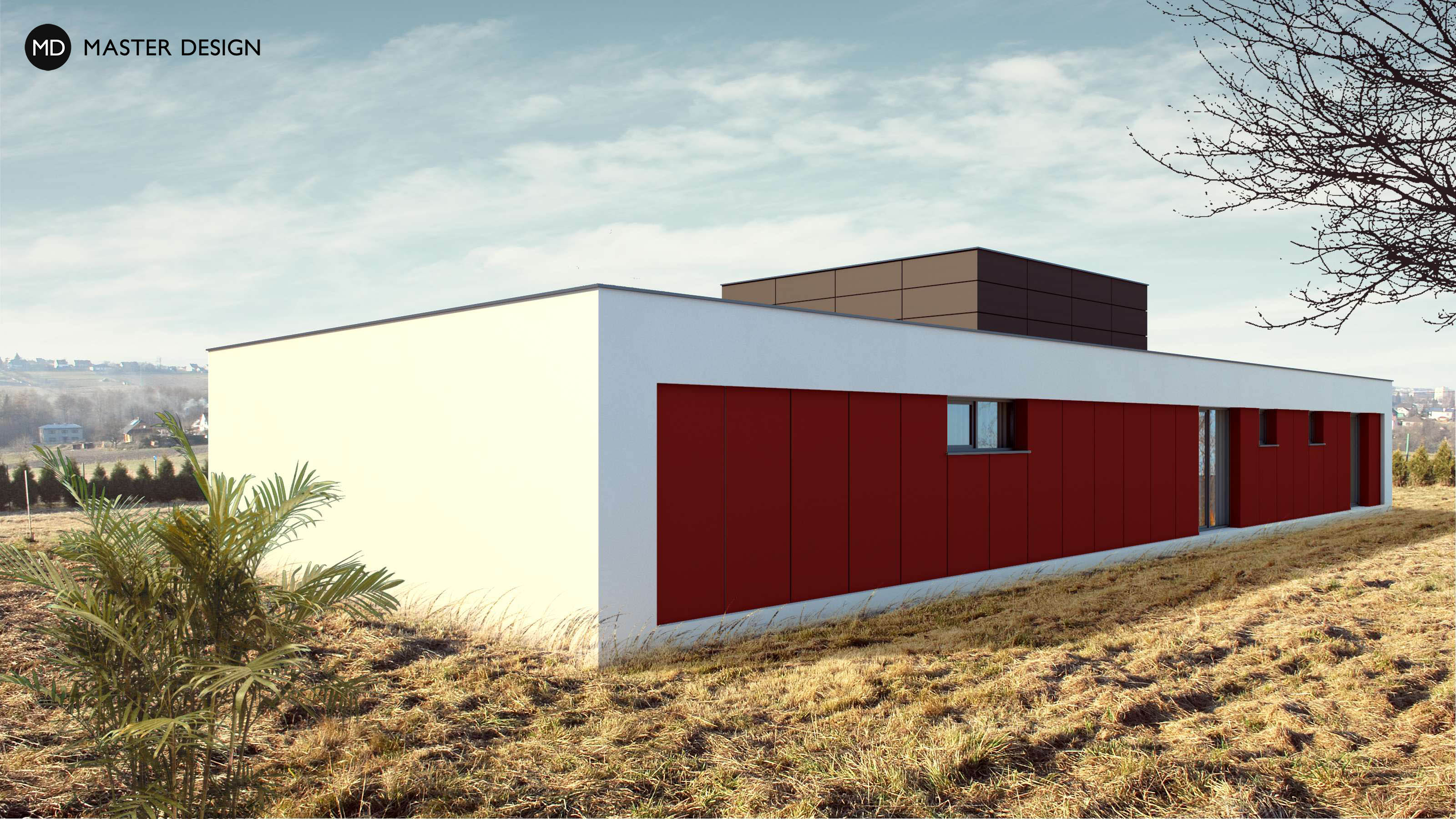 Luxury low energy L-shaped bungalow with a flat roof - Havířov - Vizualizace 3