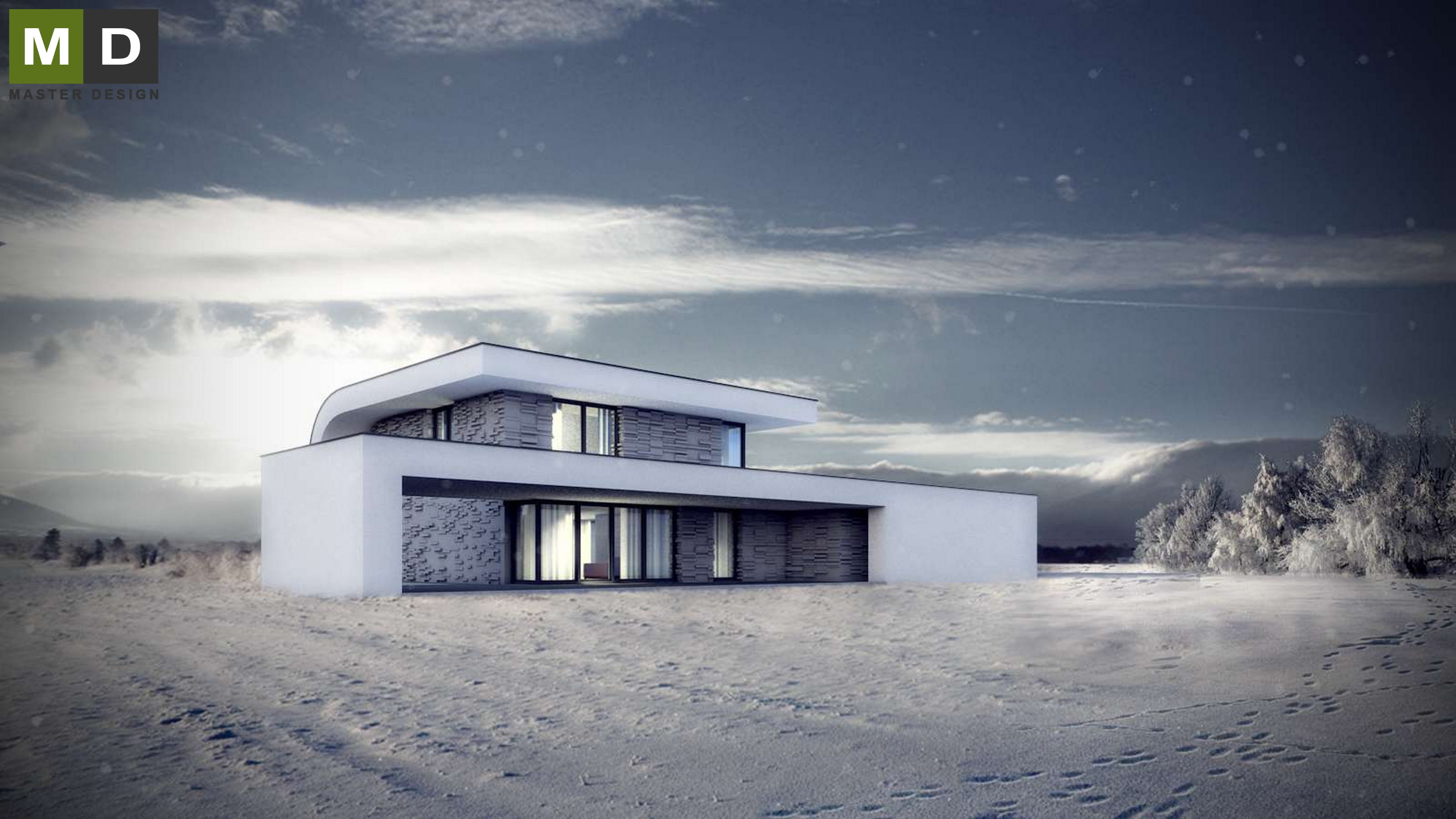 Luxury low energy house with curved roof - Kunratice - Vizualizace 2