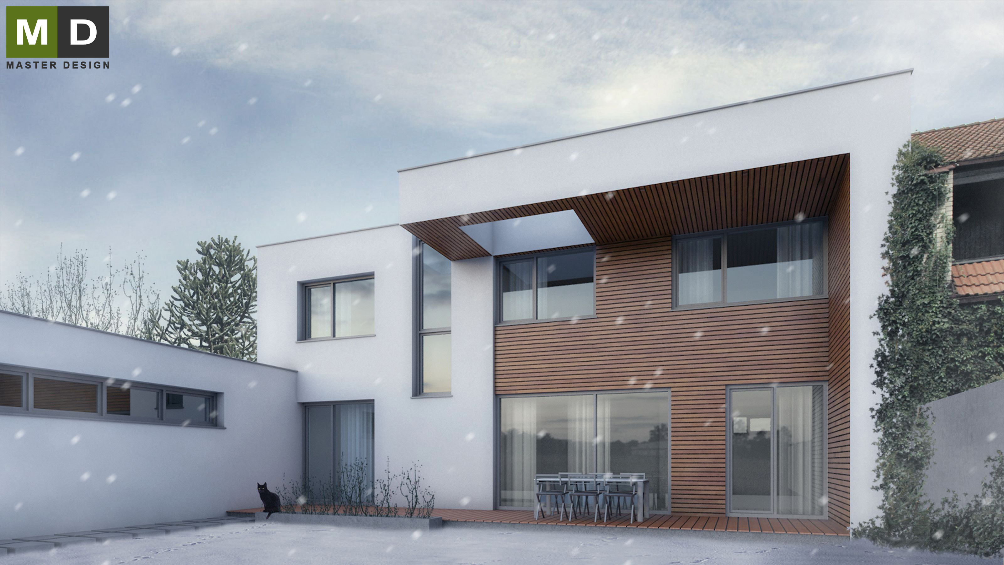 Reconstruction of a terraced house into a luxury low-energy - Praha Vokovice - Vizualizace 1