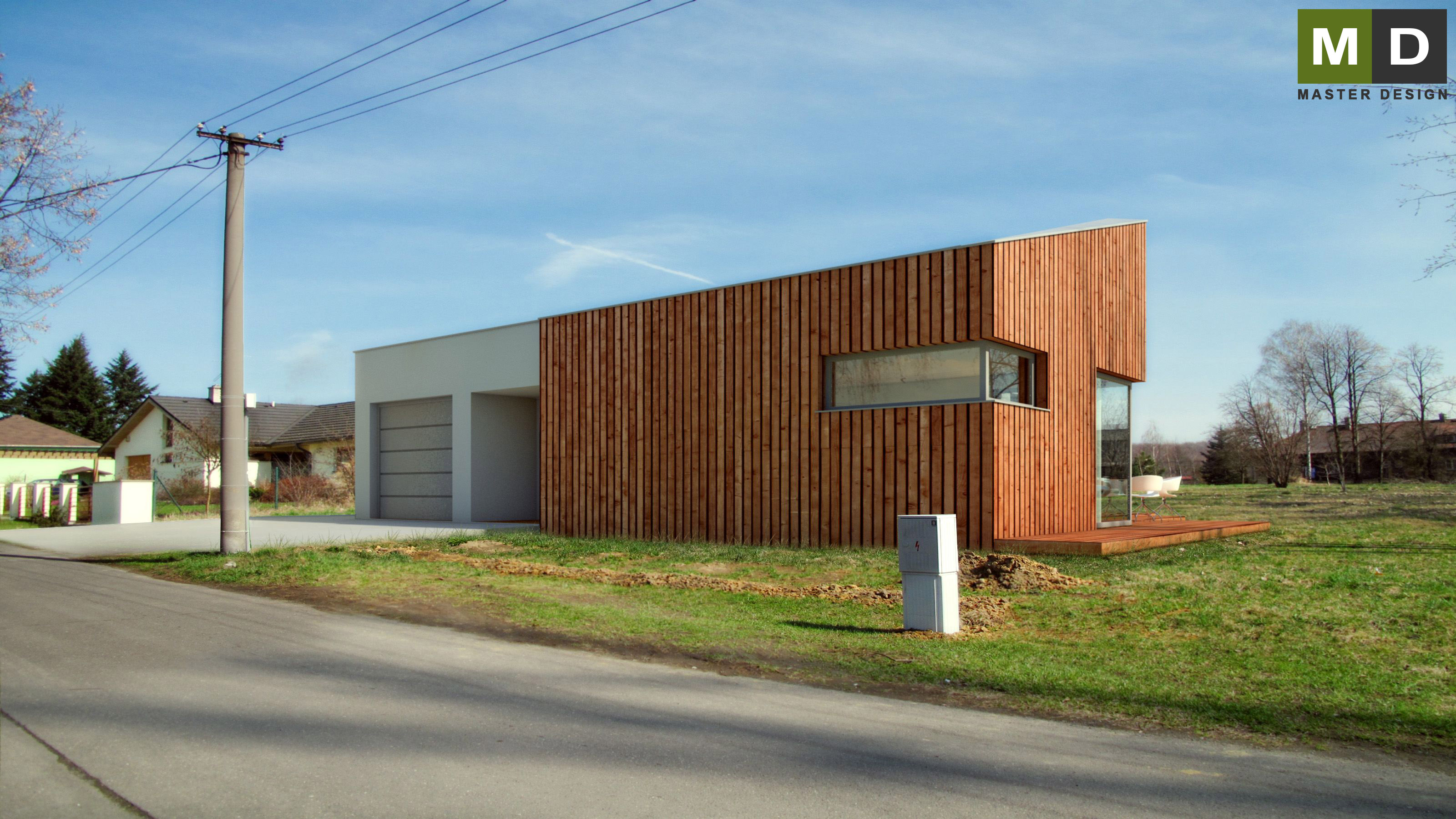 Single-storey low-energy bungalow shaded by birches - Ostrava Radvanice - Vizualizace 2