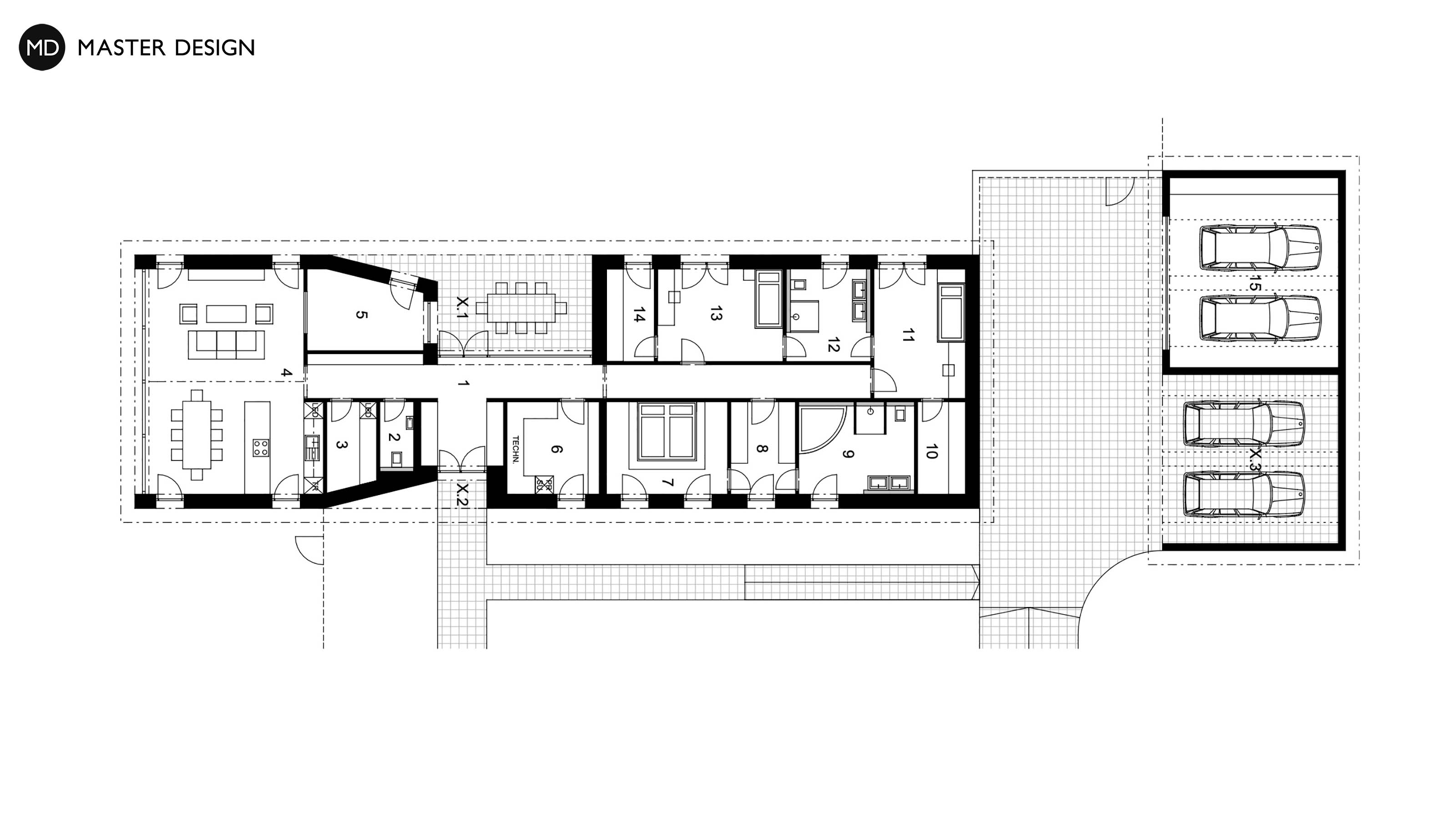 Rodinný dům v sevřeném údolí vycházející z venkovské architektury - Běstvina - Vizualizace 4