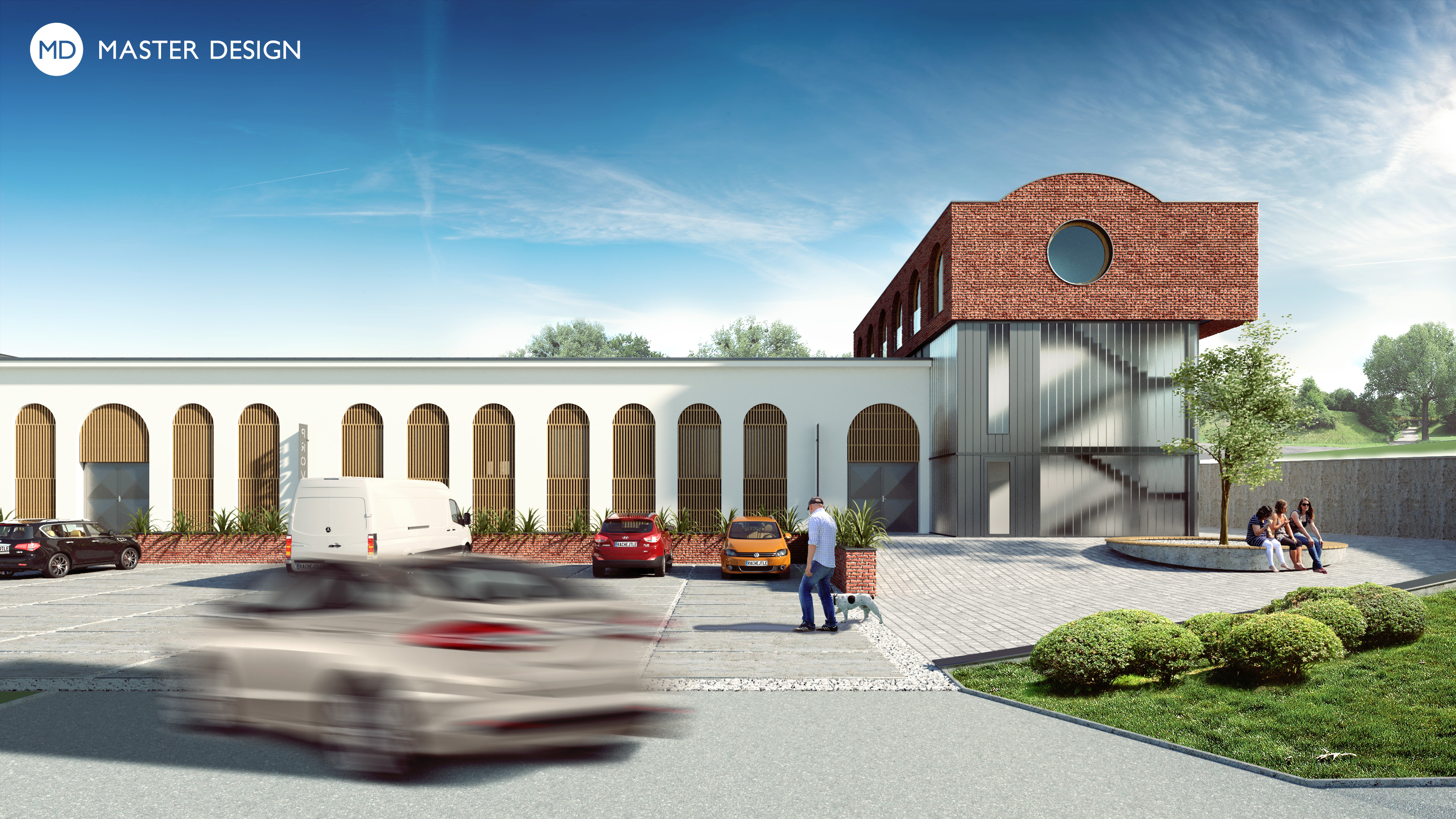 Moderní administrativní a výrobní budova vinařství Hort - Znojmo - Vizualizace 1